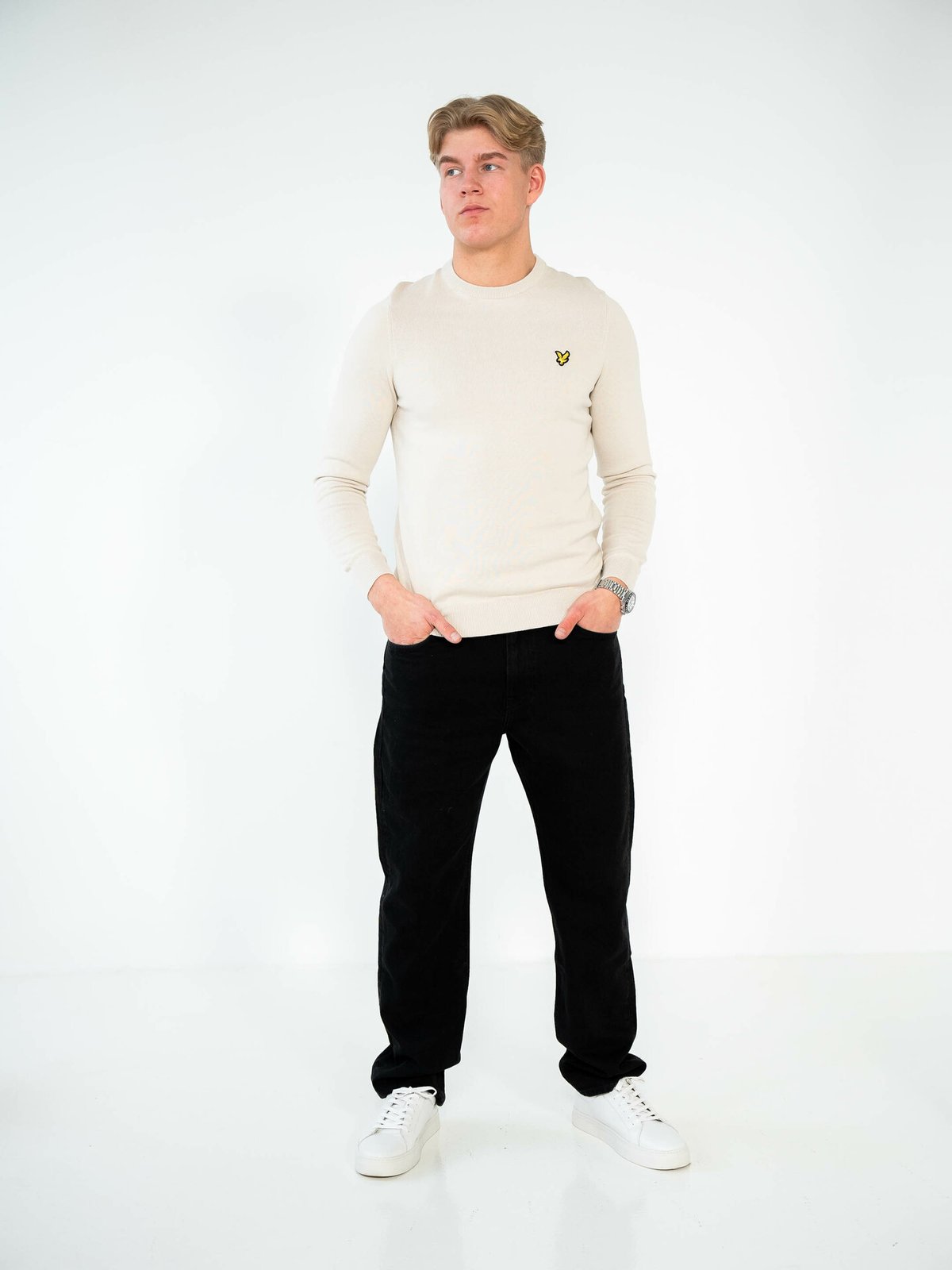 Lyle & Scott Crew Neck Cotton Jumper Cove