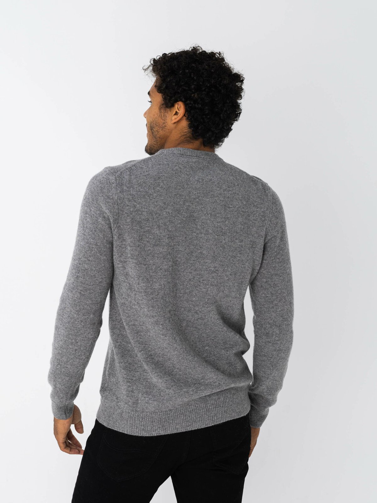 Lyle & Scott Crew Neck Lambswool Jumper Mid Grey Marl