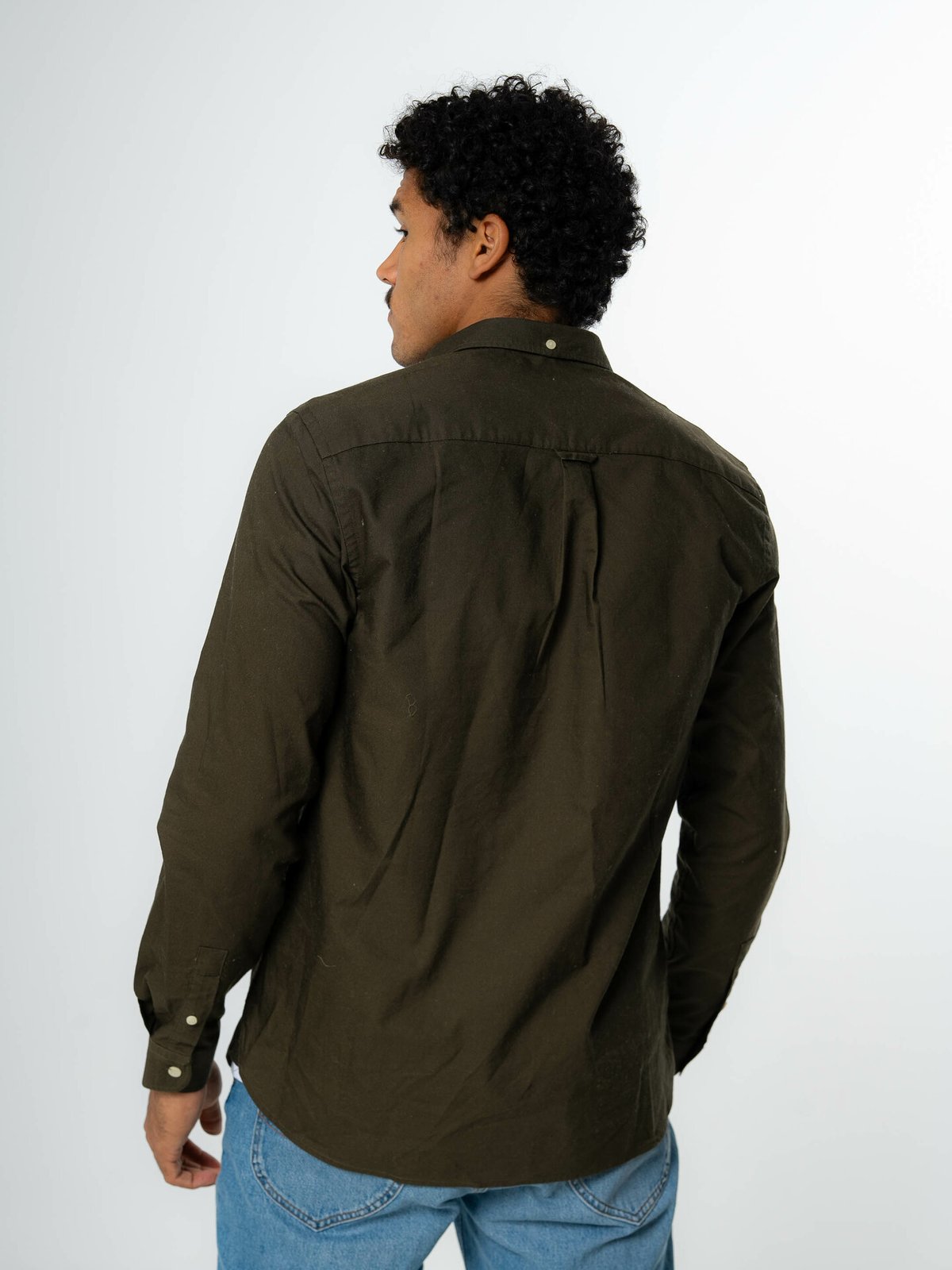 Lyle & Scott Regular Fit Light Weight Oxford Shirt Olive