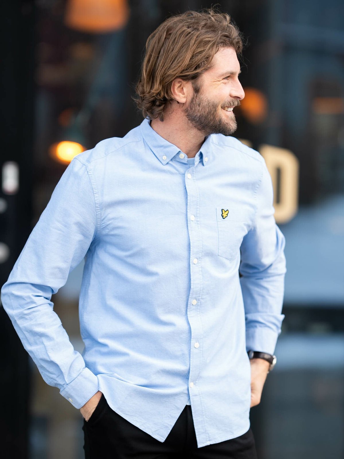 Lyle & Scott Regular Fit Light Weight Oxford Shirt Riviera