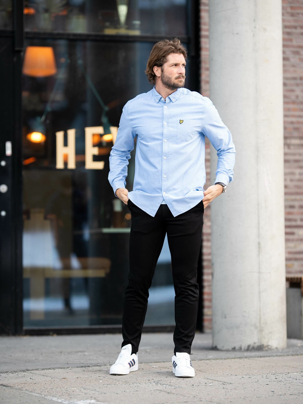 Lyle & Scott Regular Fit Light Weight Oxford Shirt Riviera