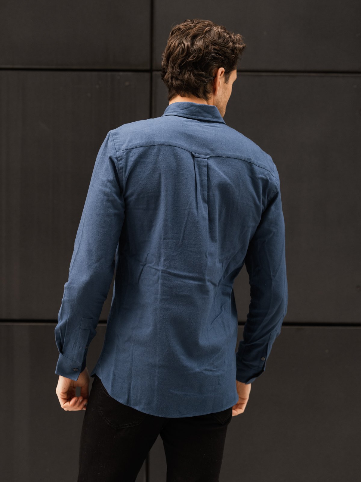Lyle & Scott Plain Flannel Shirt W329 Aegean Blue