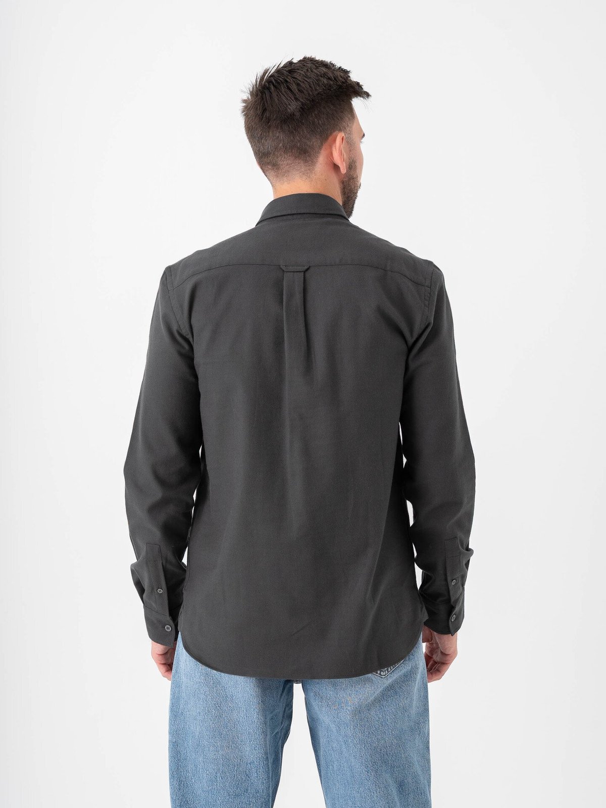 Lyle & Scott Plain Flannel Shirt Shadow