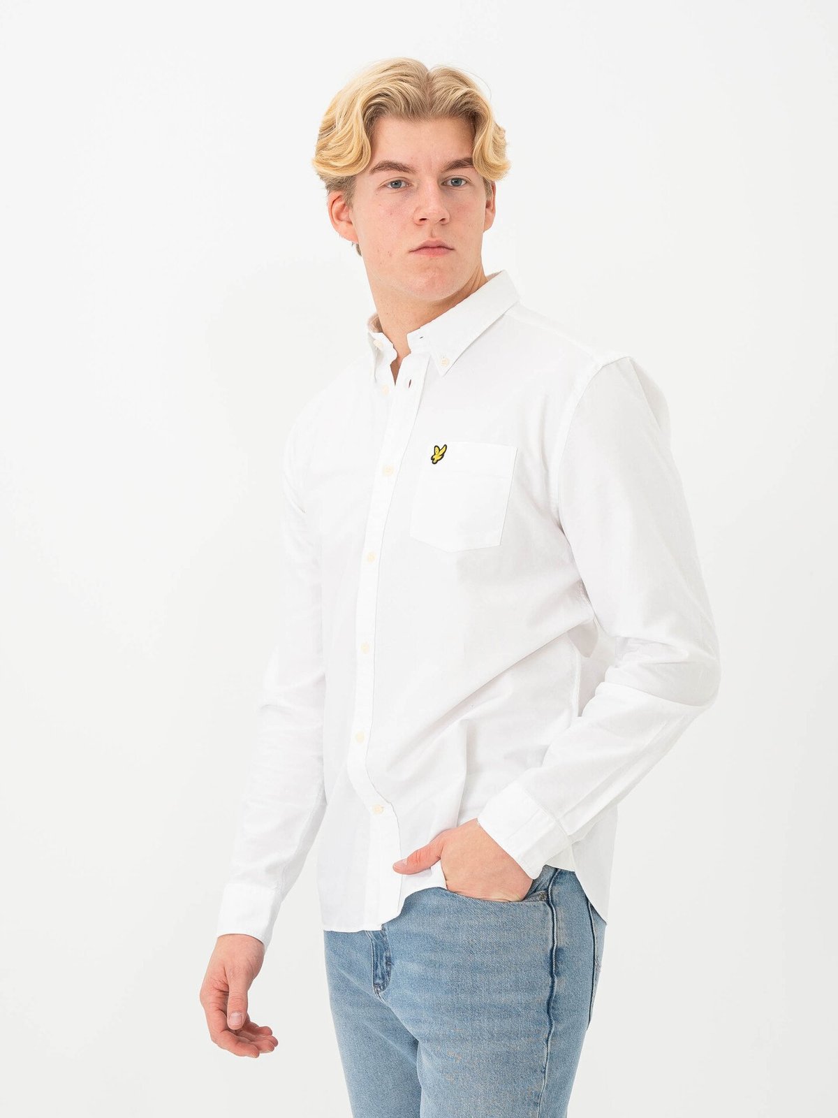 Lyle & Scott Plain Oxford Shirt 626 White