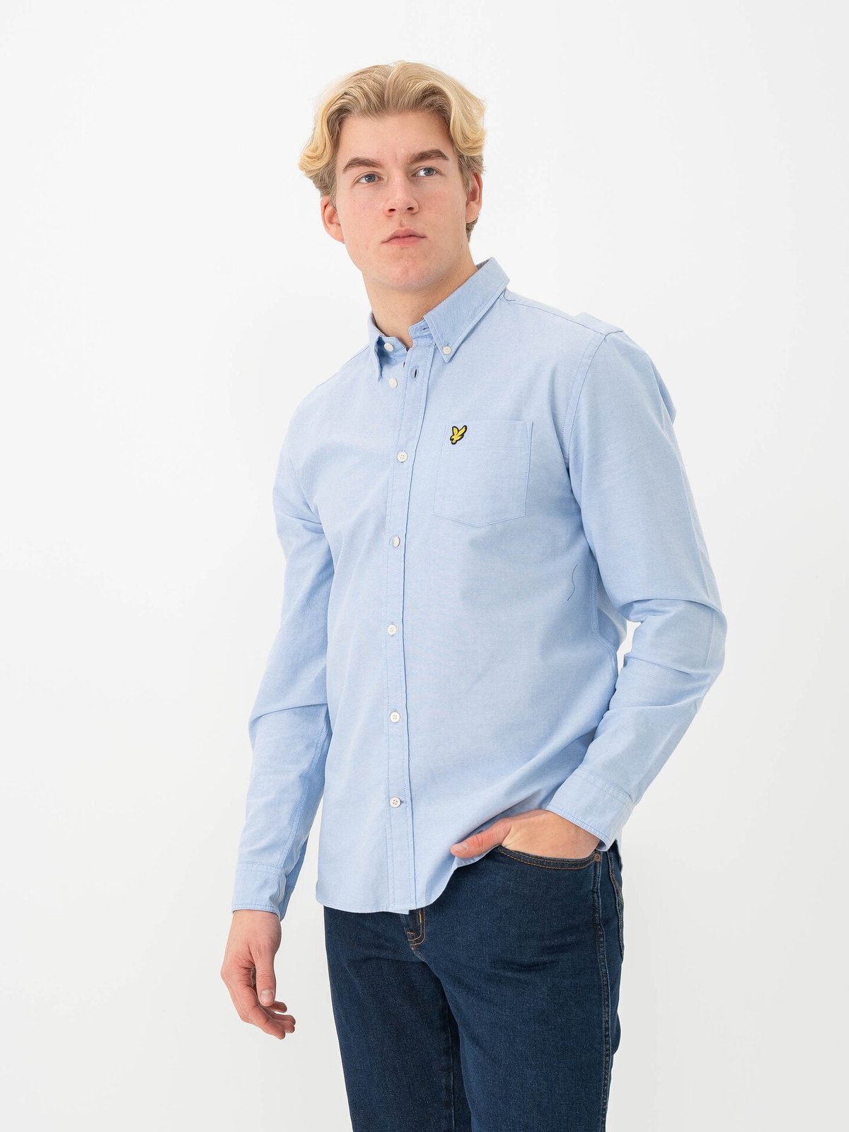 Lyle & Scott Plain Oxford Shirt X41 Riviera