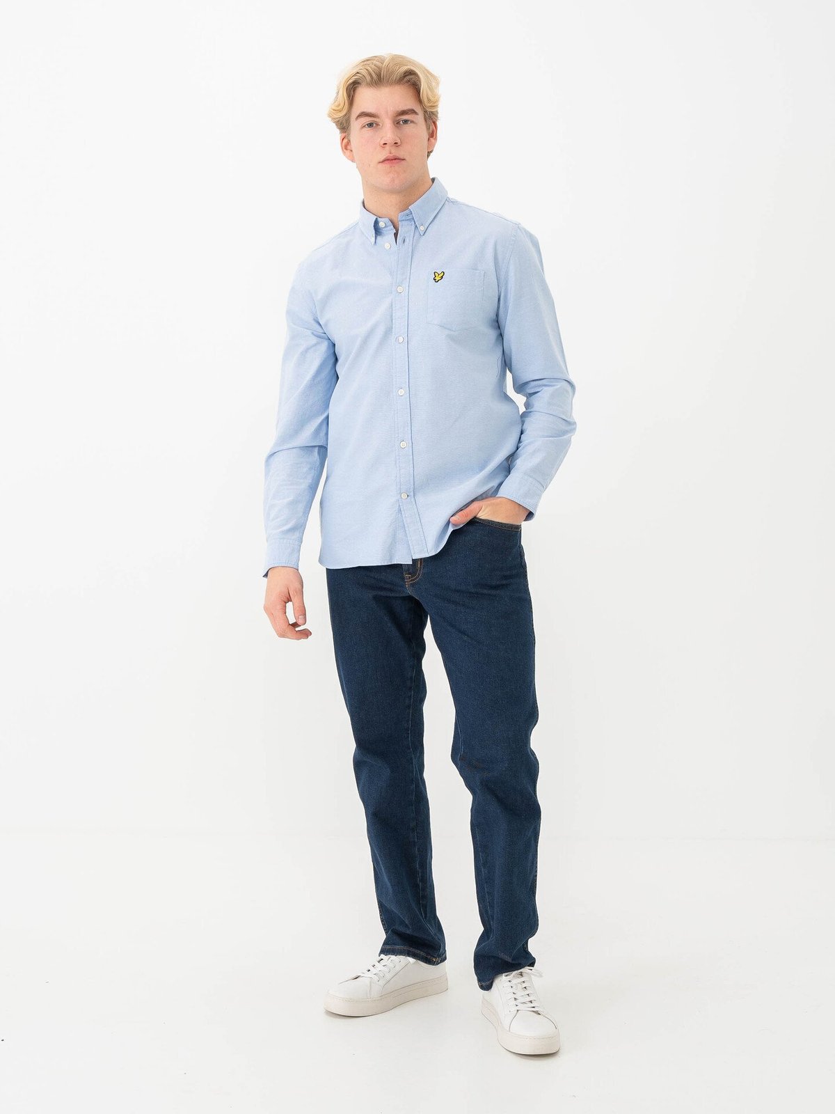 Lyle & Scott Plain Oxford Shirt X41 Riviera