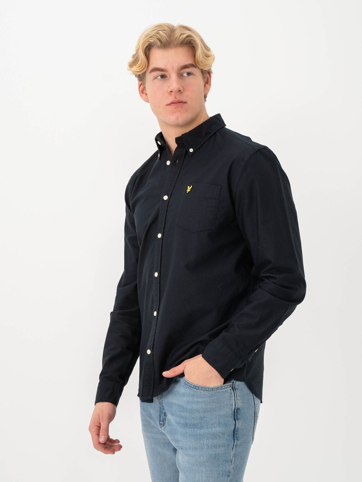 Lyle & Scott Plain Oxford Shirt Z271 Dark Navy