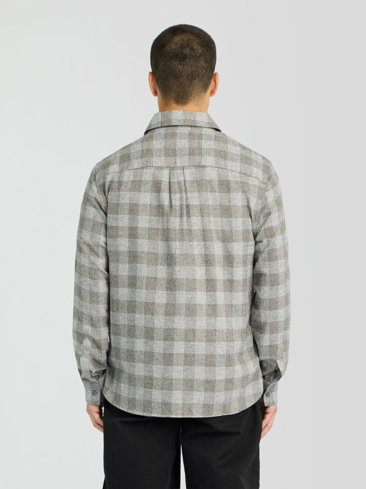 Lyle & Scott Static Check Flannel Shirt Static Grey