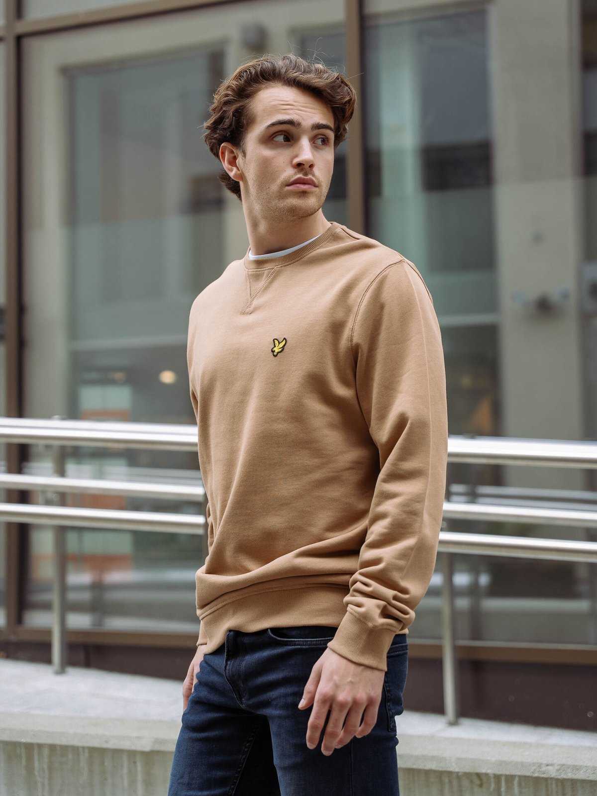 Lyle & Scott Crew Neck Sweatshirt Tigers Eye