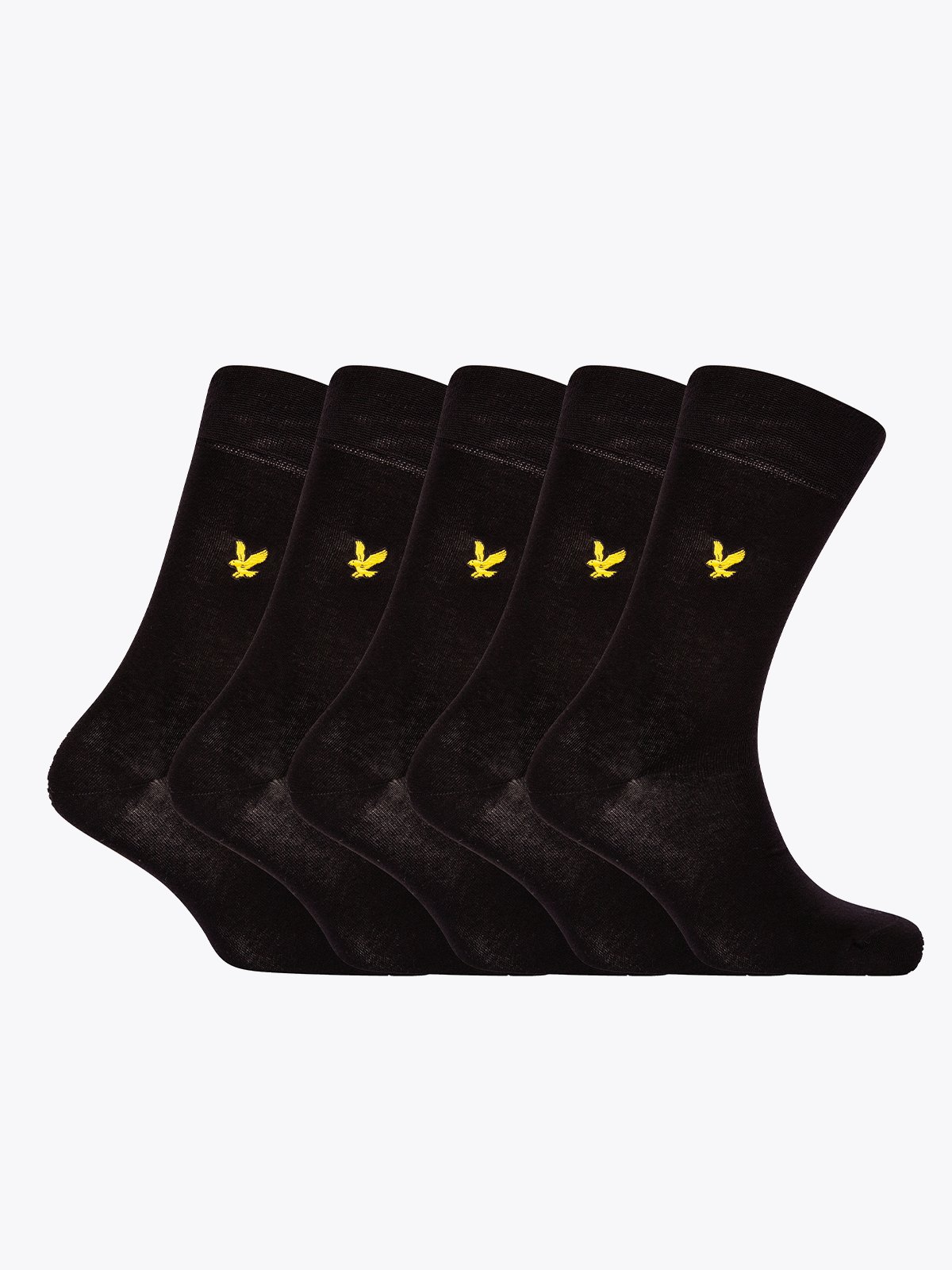 Lyle & Scott Liam 5 Pack Core Socks Black