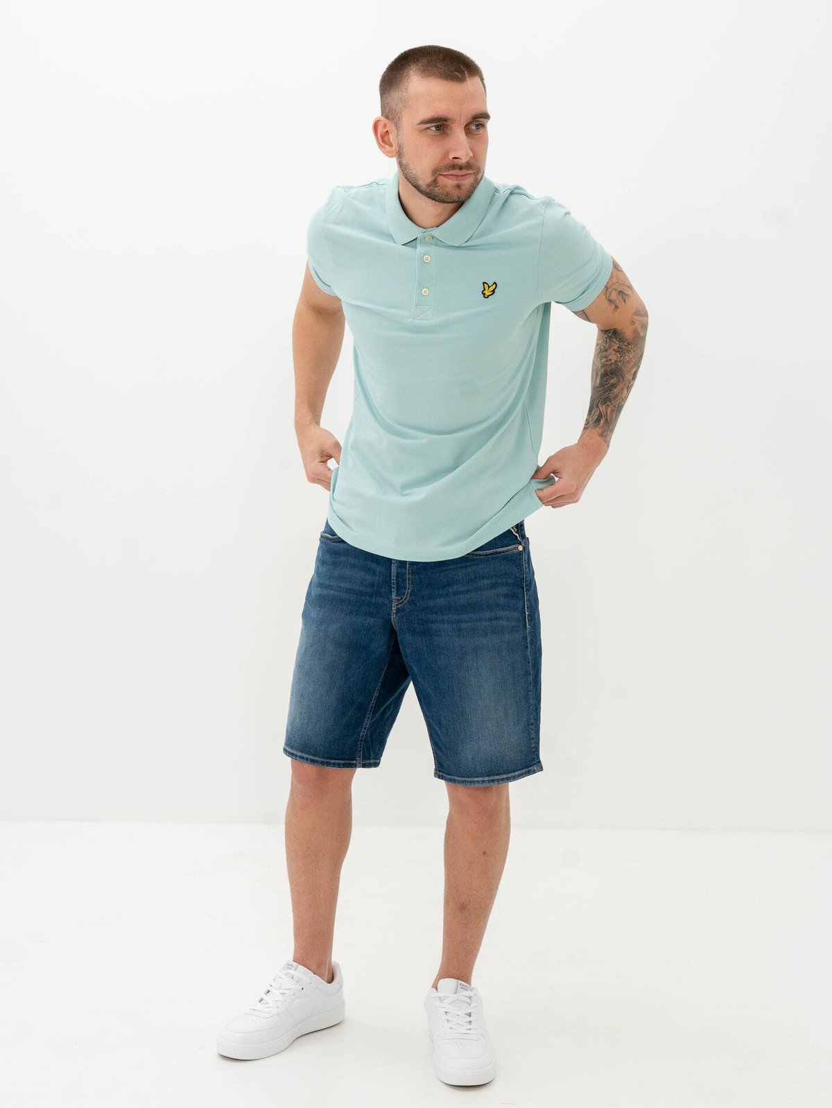Lyle & Scott Plain Polo Shirt Future Blue