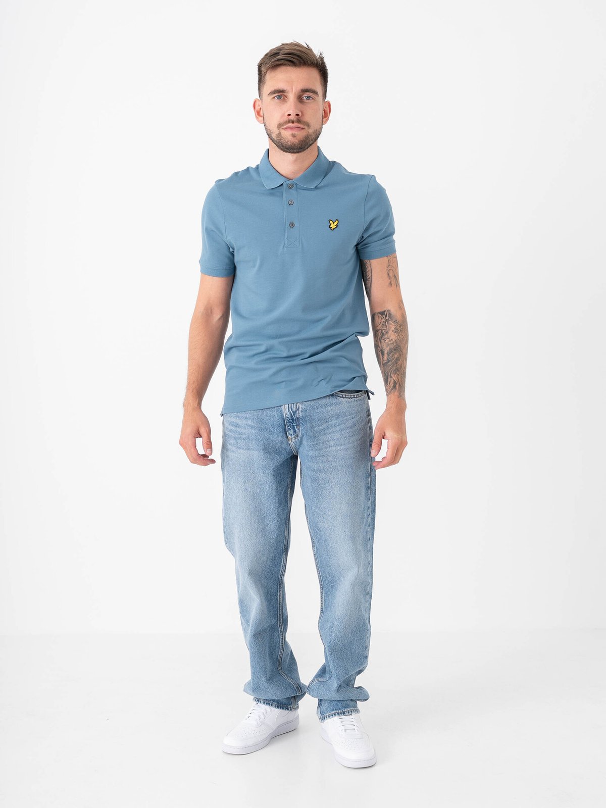 Lyle & Scott Plain Polo Shirt Ocean Sky