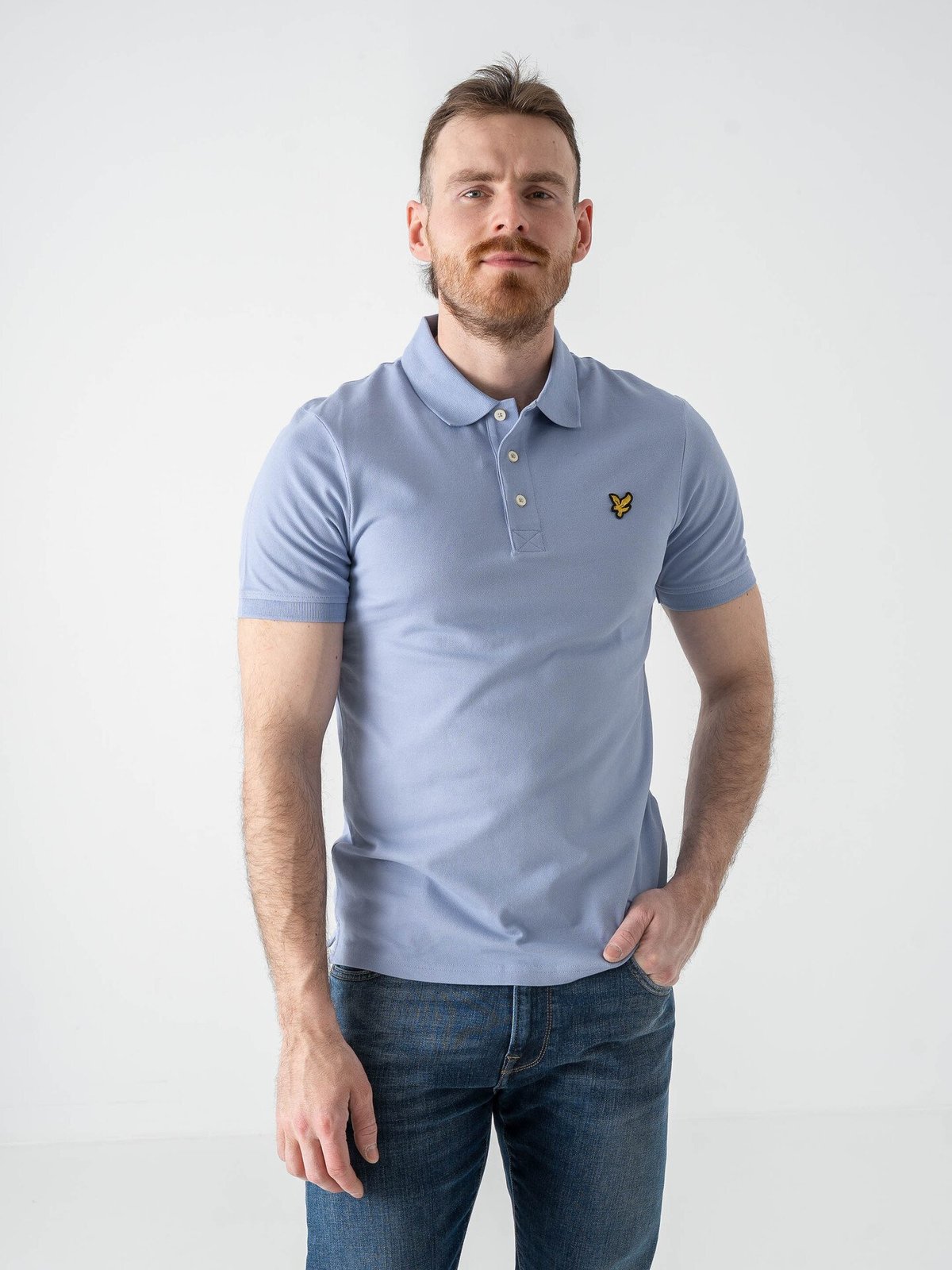 Lyle & Scott Plain Polo Shirt Bubble Blue