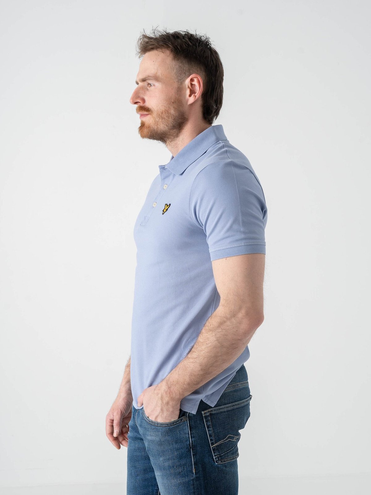 Lyle & Scott Plain Polo Shirt Bubble Blue