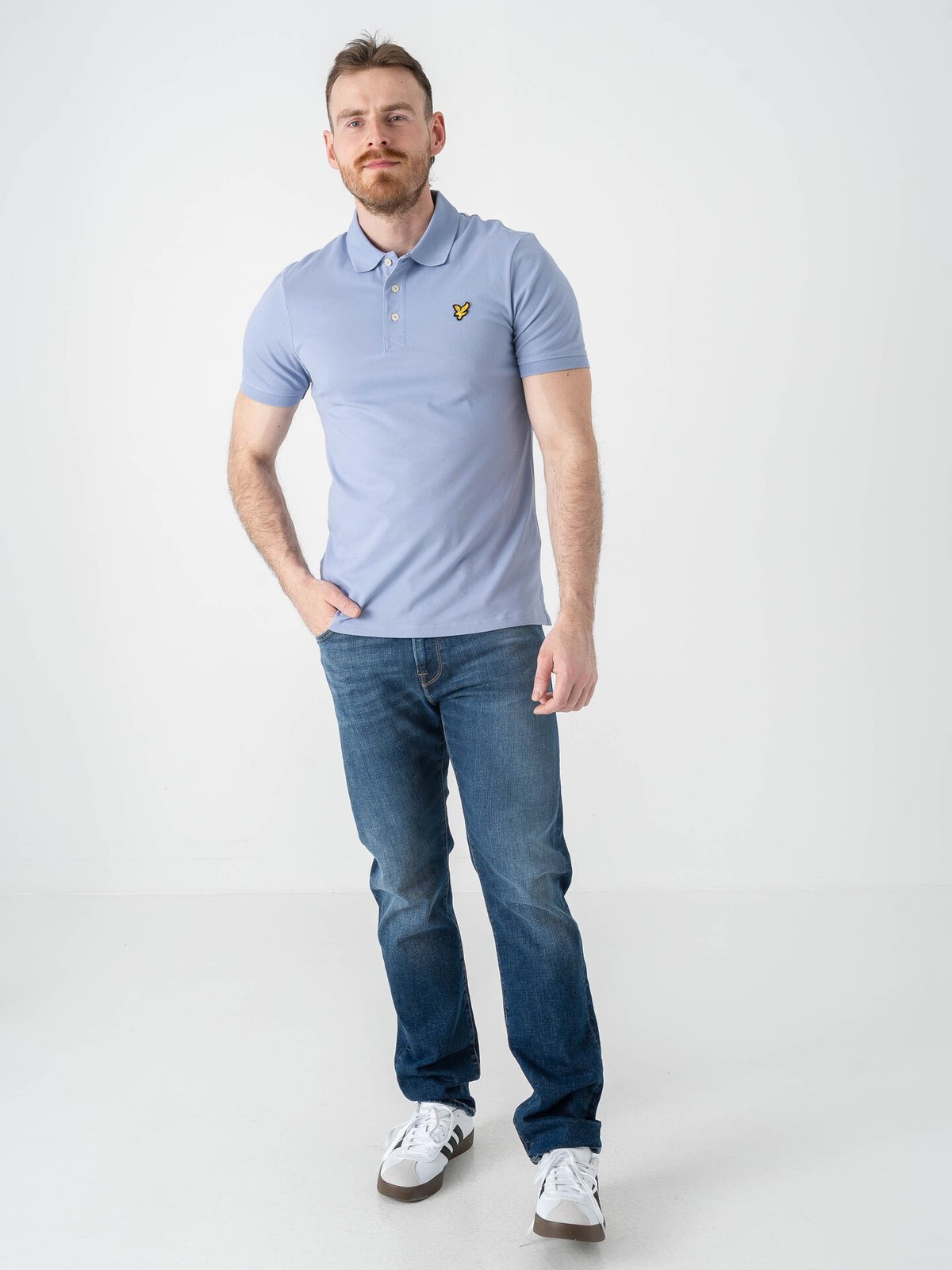 Lyle & Scott Plain Polo Shirt Bubble Blue