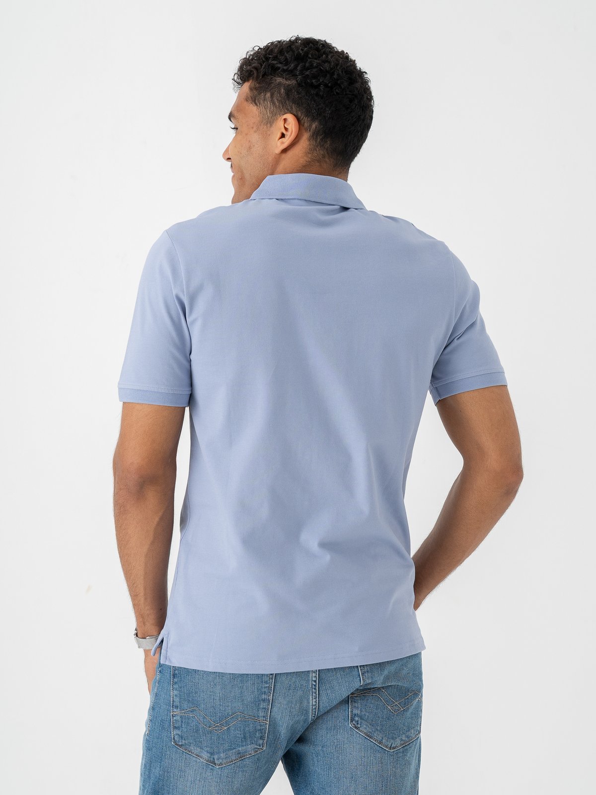 Lyle & Scott Plain Polo Shirt Bubble Blue