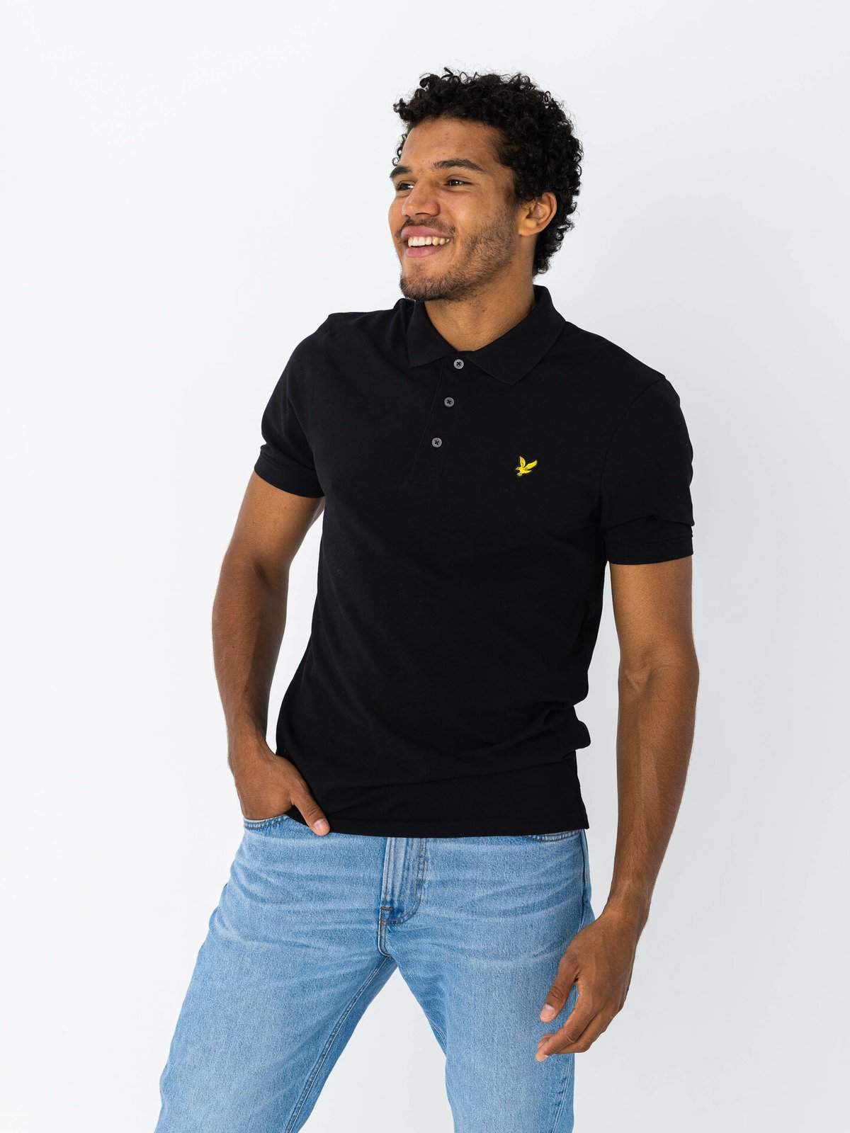 Lyle & Scott Plain Polo Shirt Jet Black