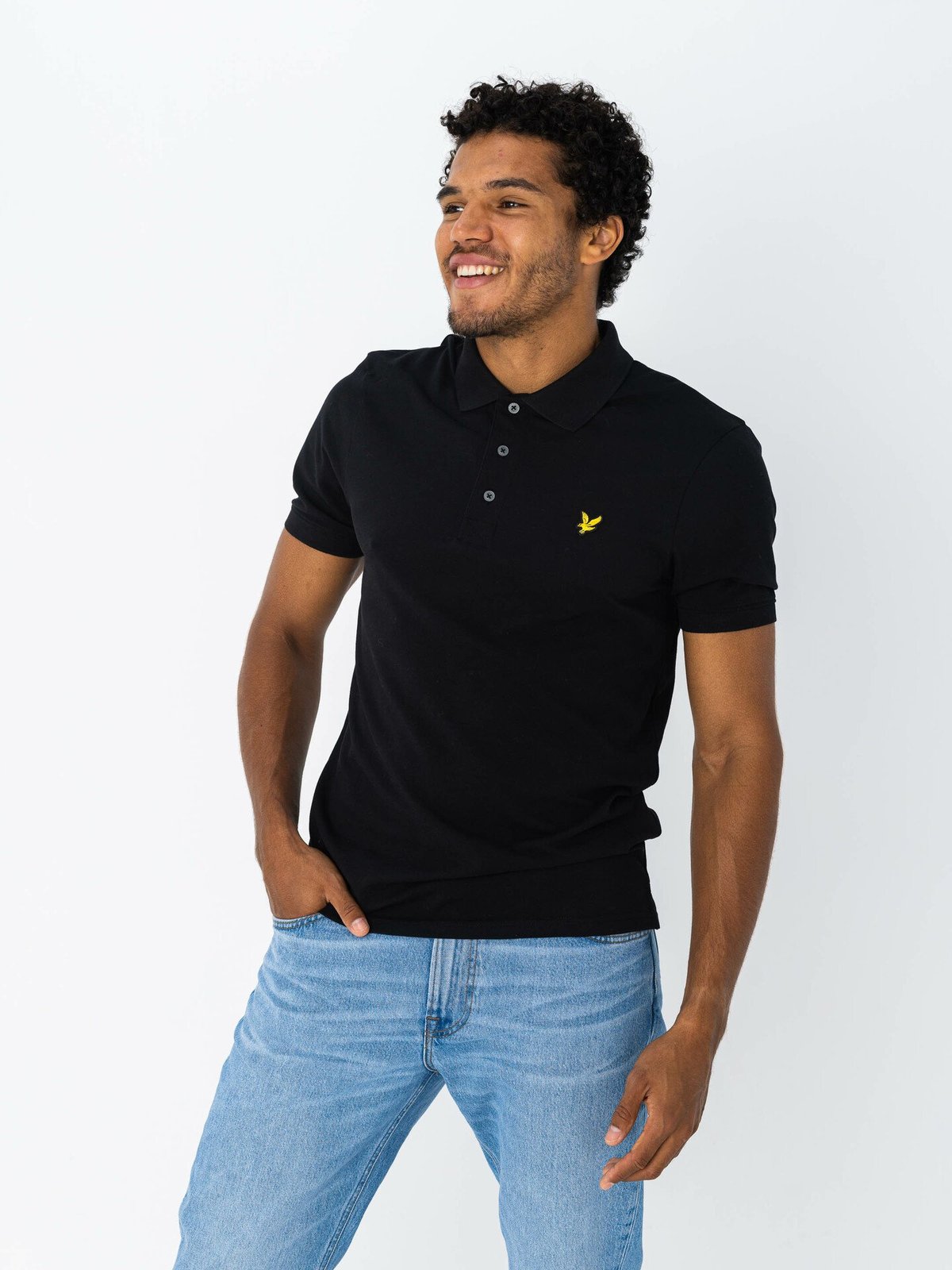 Lyle & Scott Plain Polo Shirt Jet Black