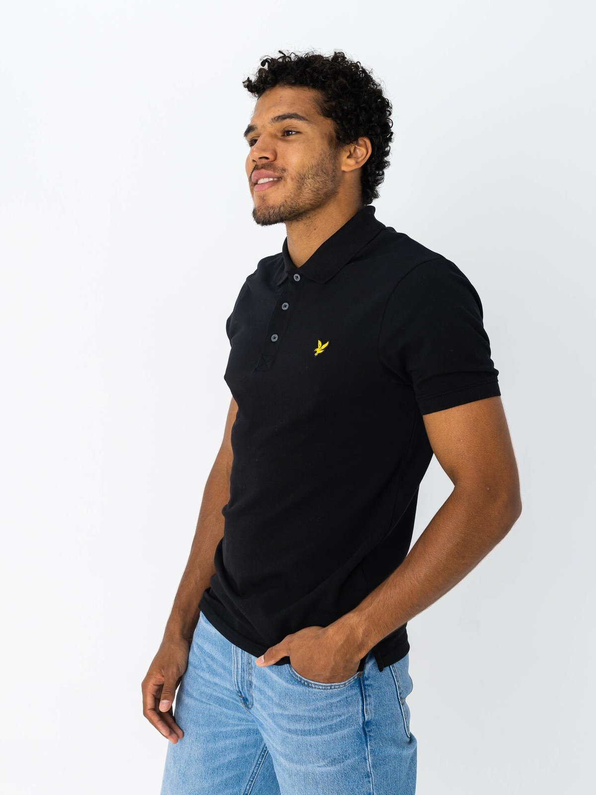 Lyle & Scott Plain Polo Shirt Jet Black