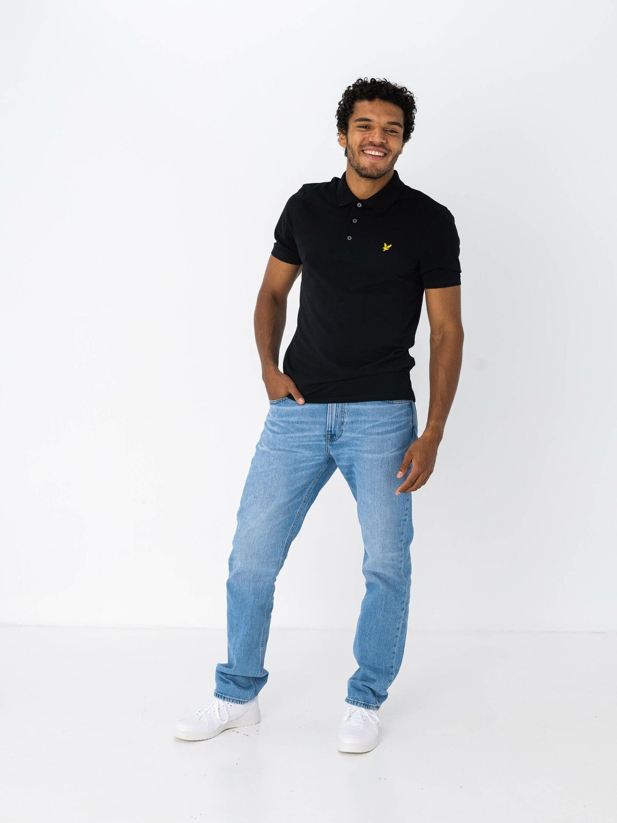 Lyle & Scott Plain Polo Shirt Jet Black