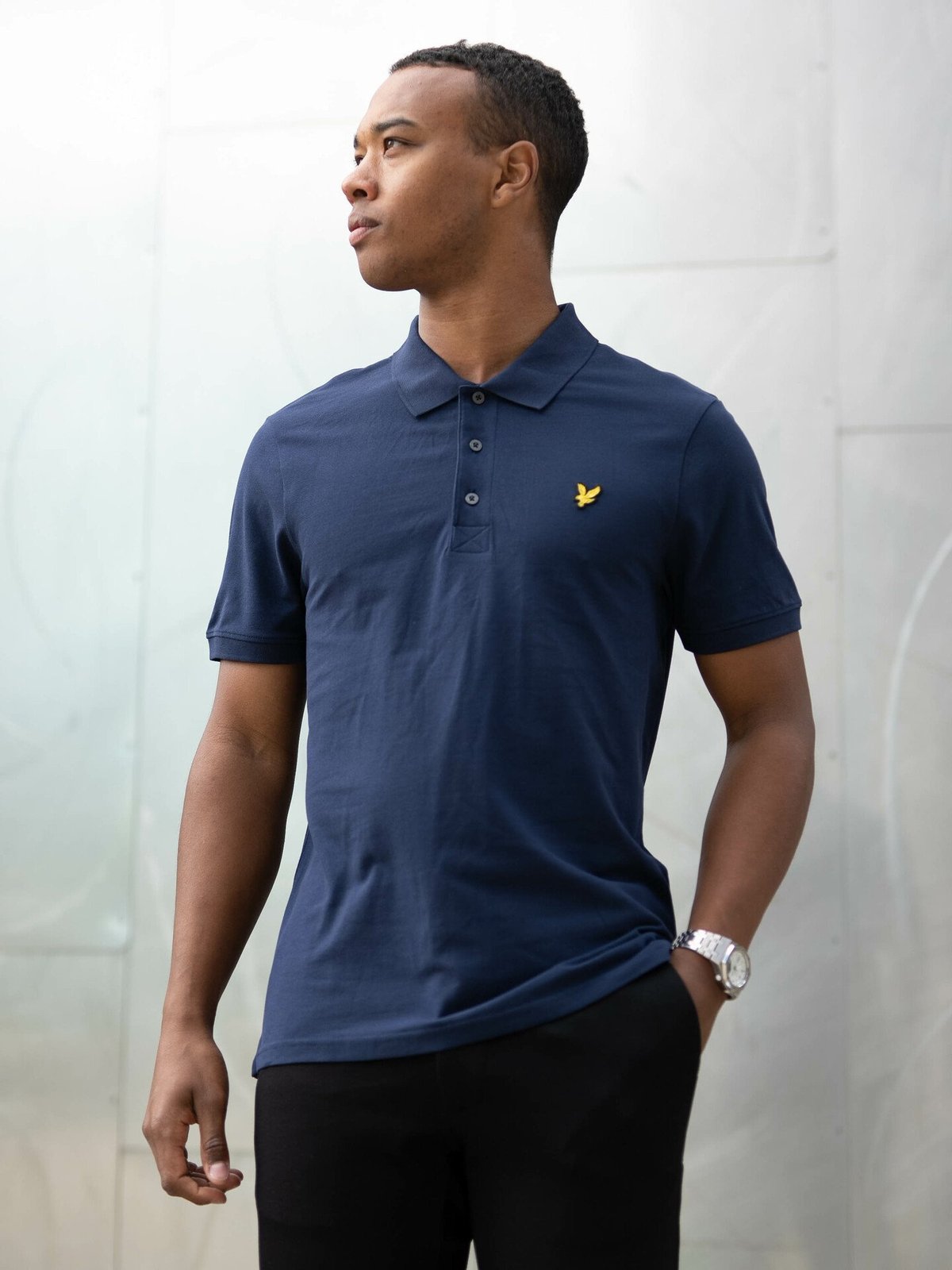 Lyle & Scott Plain Polo Shirt Navy