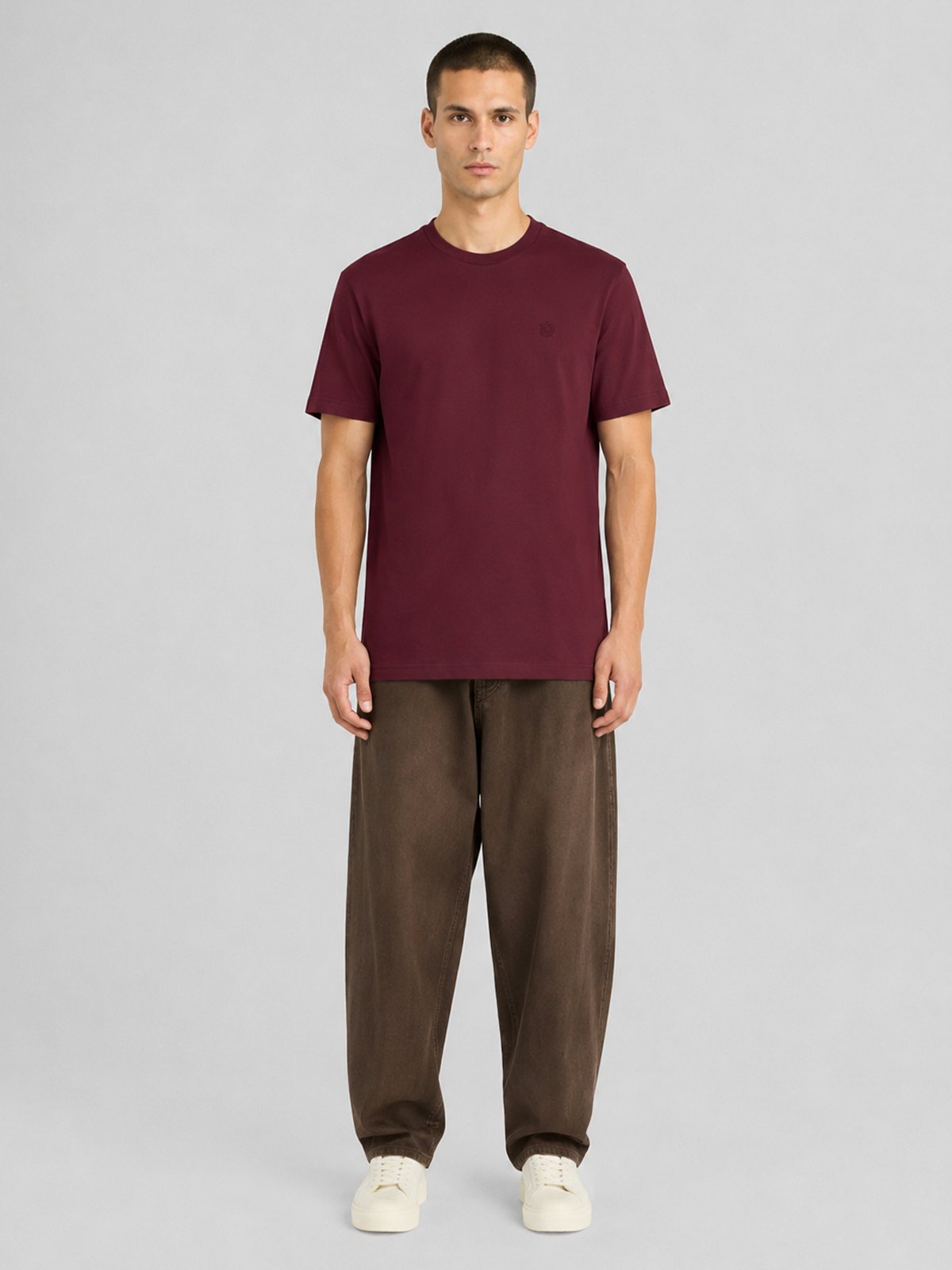 Lyle & Scott Superfine T-Shirt Fairway Burgundy