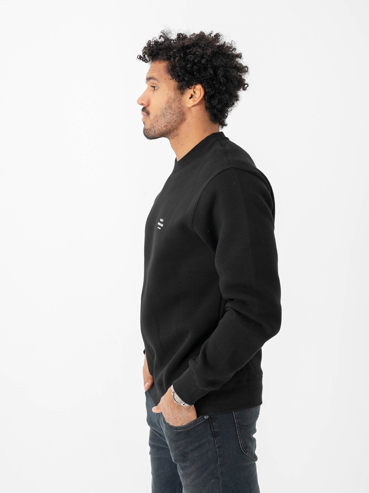 Mads Nørgaard Standard Crew Logo Sweat Black