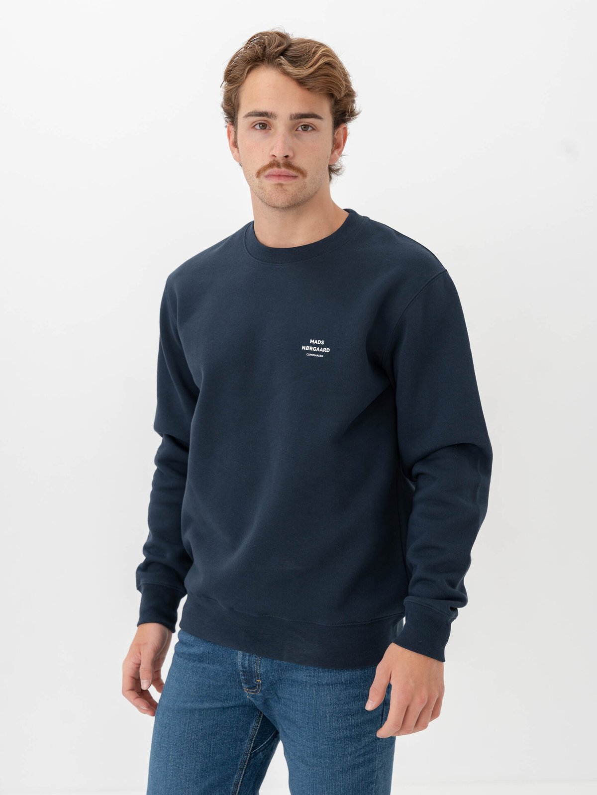 Mads Nørgaard Standard Crew Logo Sweat Parisian Night