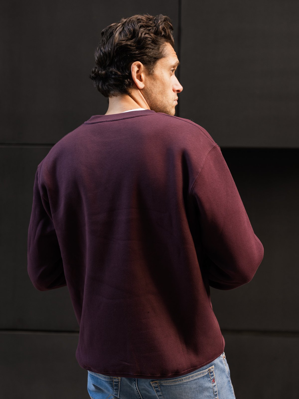 Mads Nørgaard Standard Crew Logo Sweat Burgunder