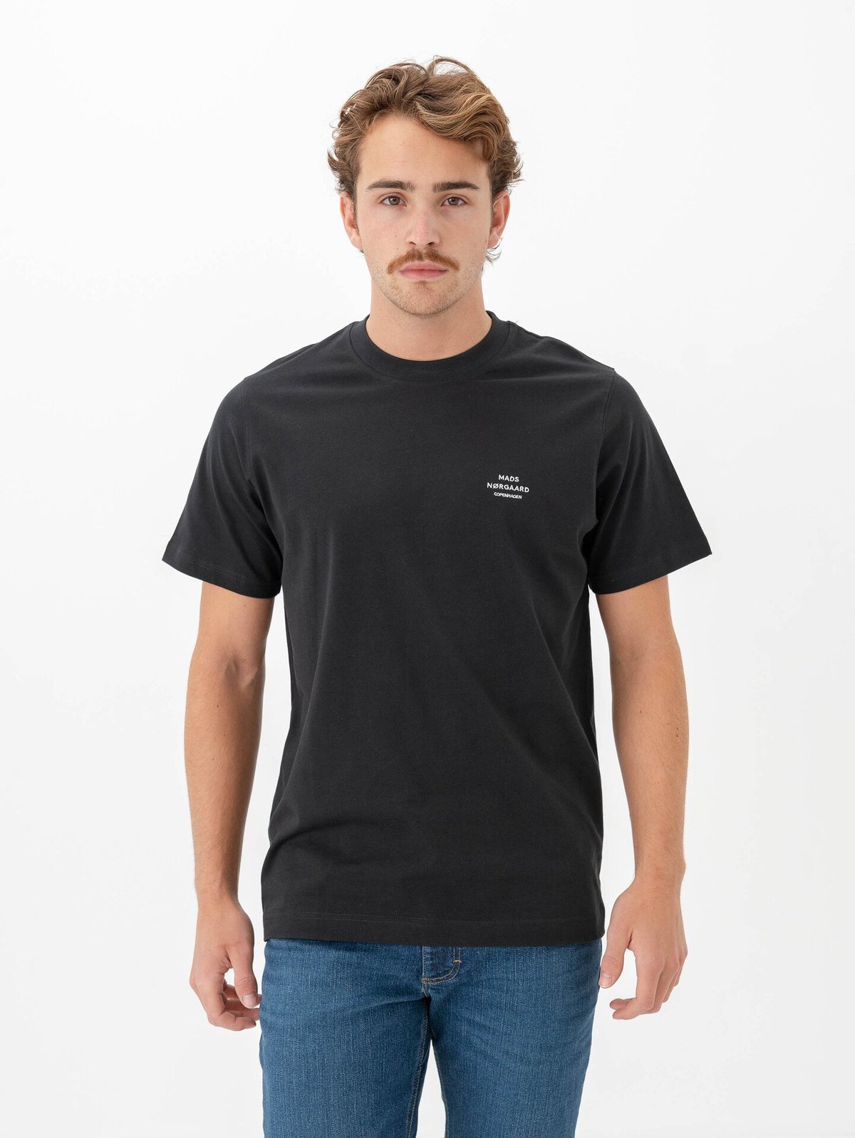Mads Nørgaard Cotton Jersey Frode Logo Tee Black