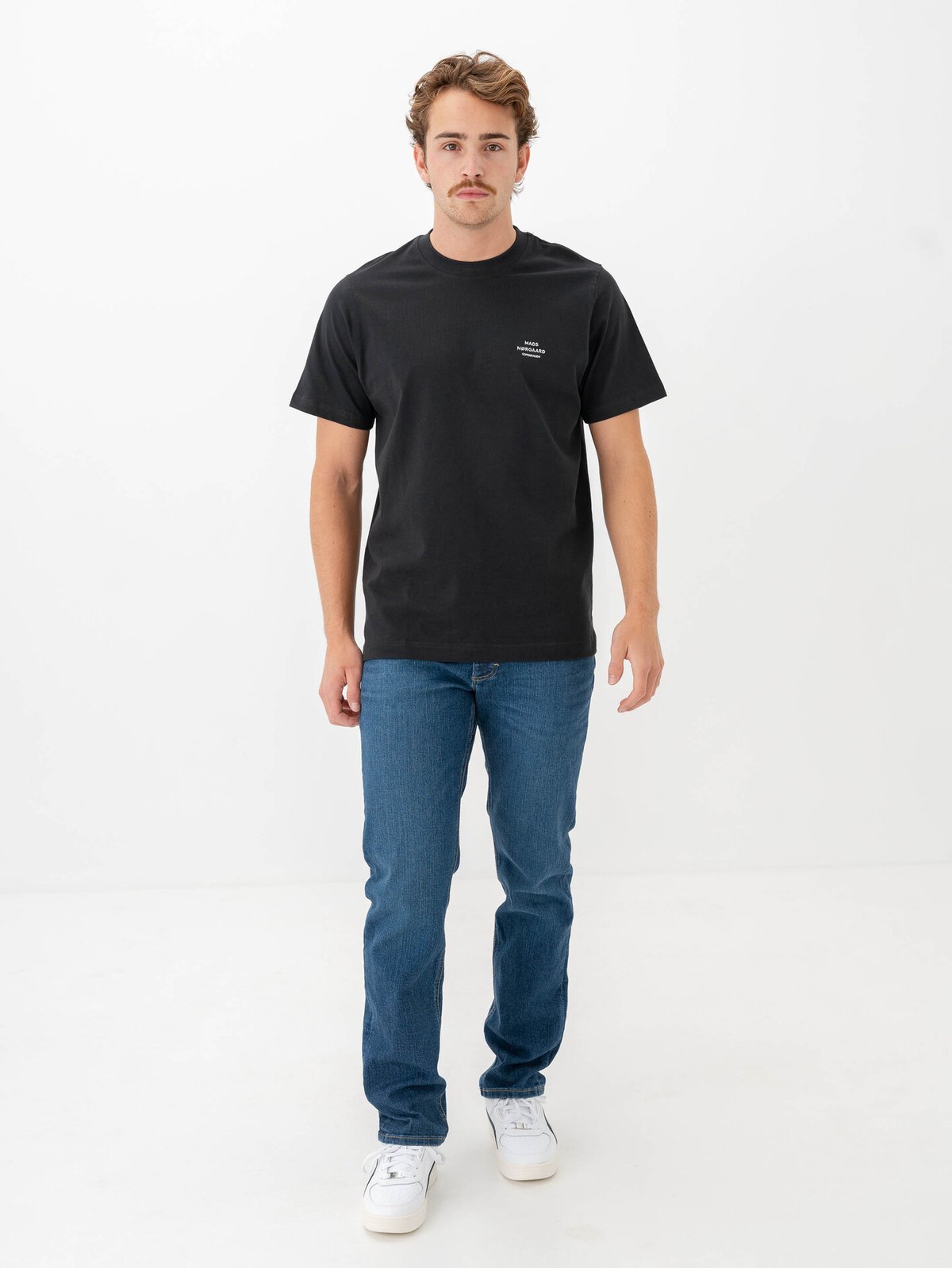 Mads Nørgaard Cotton Jersey Frode Logo Tee Black