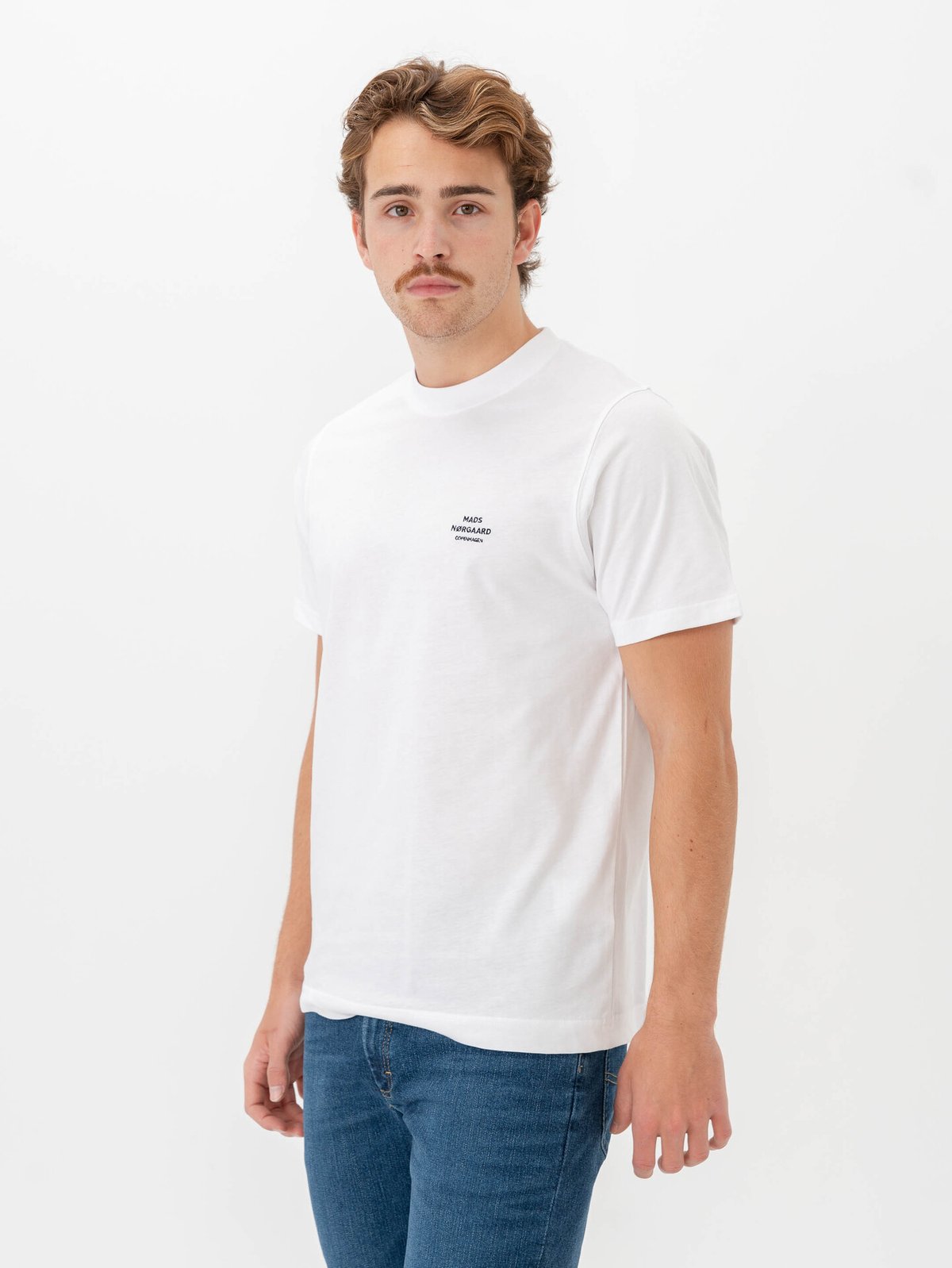 Mads Nørgaard Cotton Jersey Frode Logo Tee White