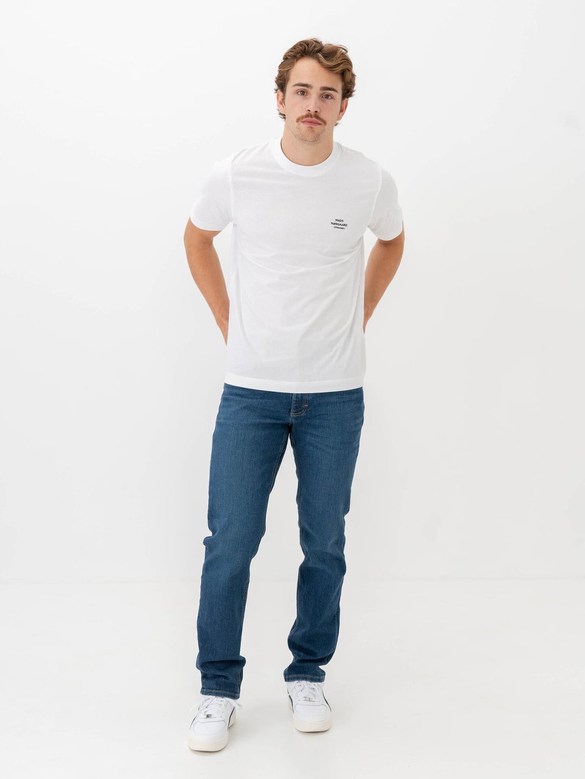 Mads Nørgaard Cotton Jersey Frode Logo Tee White