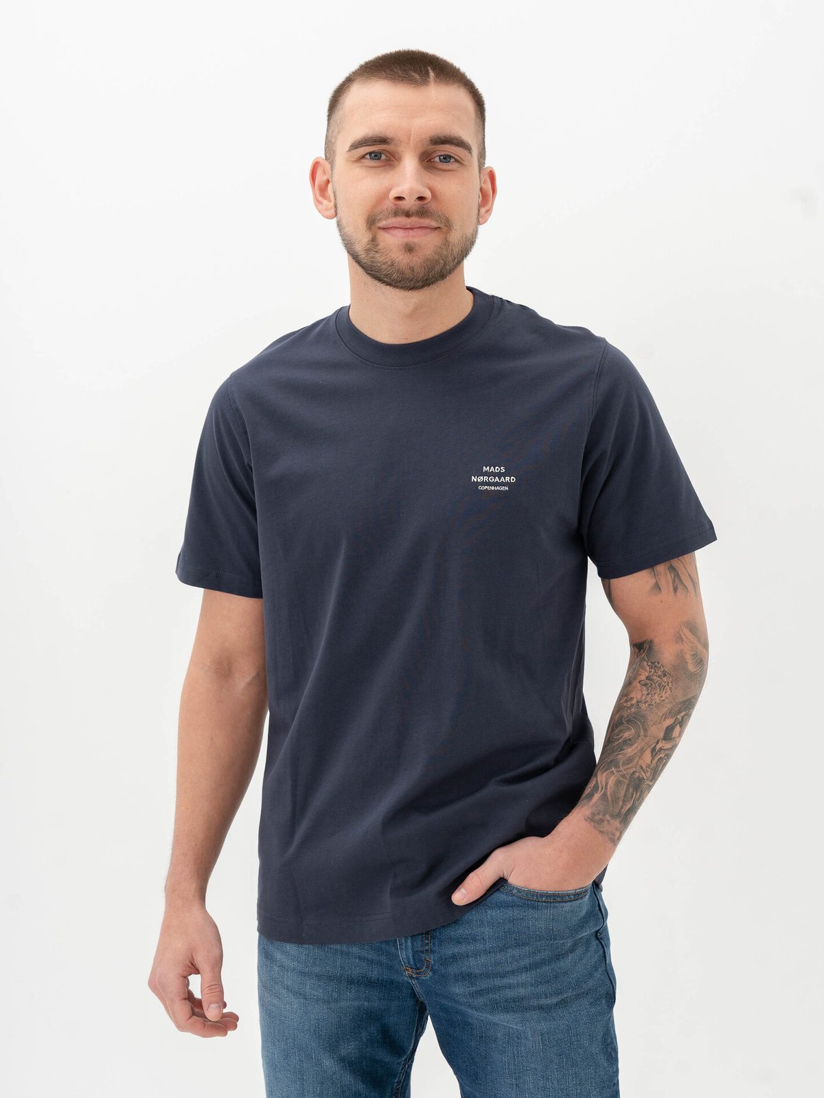 Mads Nørgaard Cotton Jersey Frode Logo Tee Parisian Night