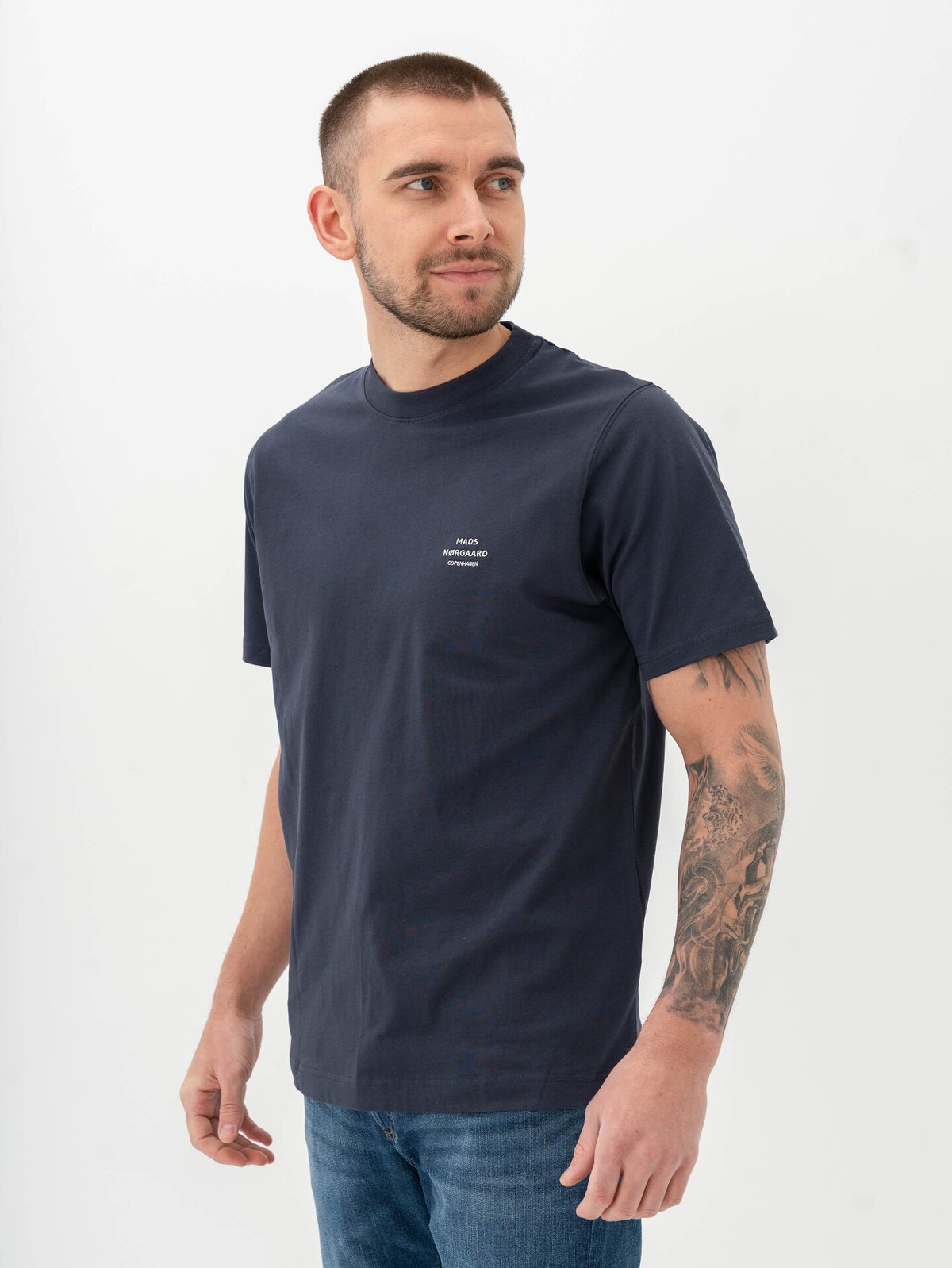 Mads Nørgaard Cotton Jersey Frode Logo Tee Parisian Night