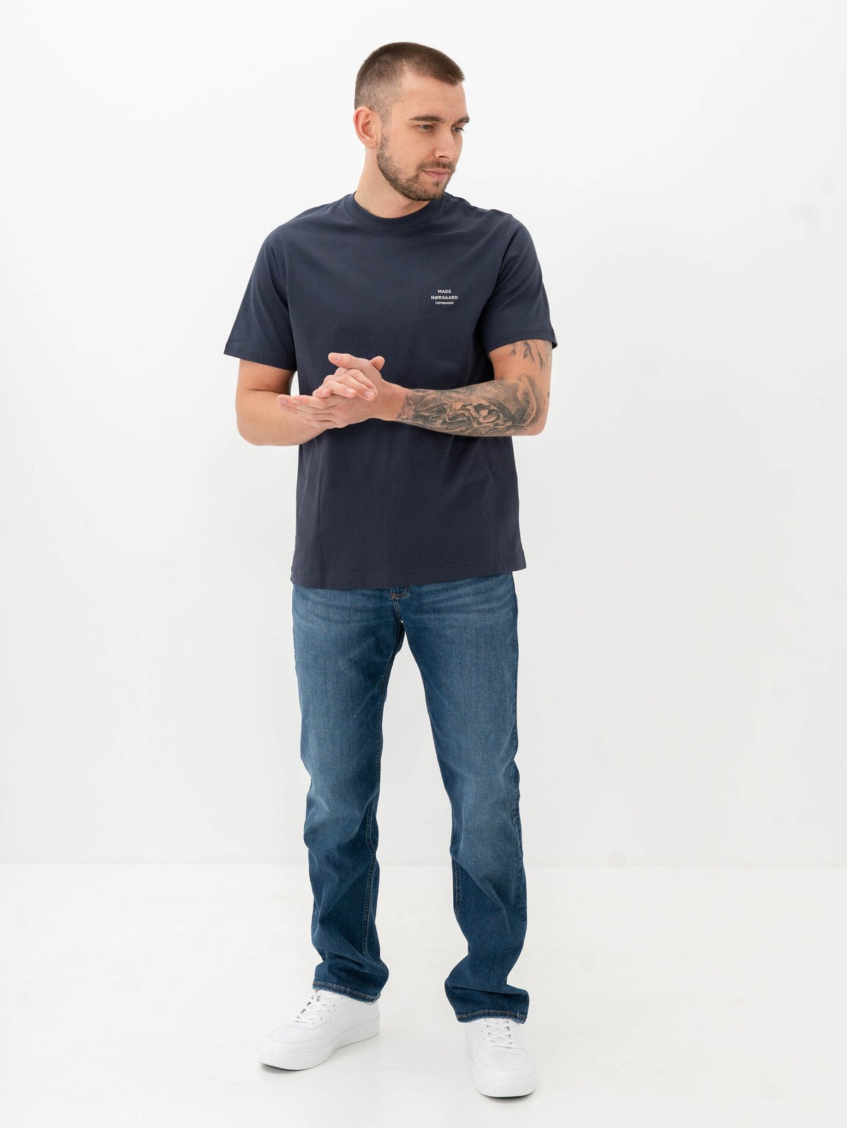 Mads Nørgaard Cotton Jersey Frode Logo Tee Parisian Night