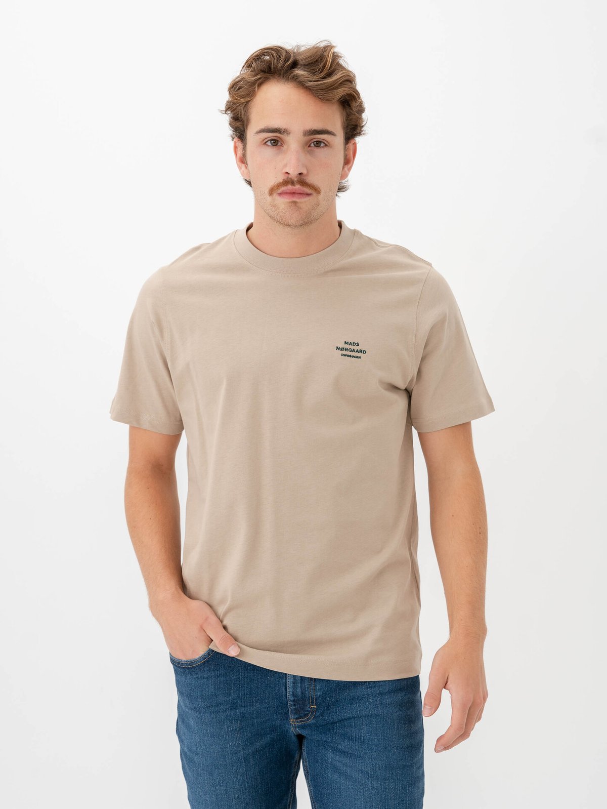 Mads Nørgaard Cotton Jersey Frode Logo Tee Trench Coat