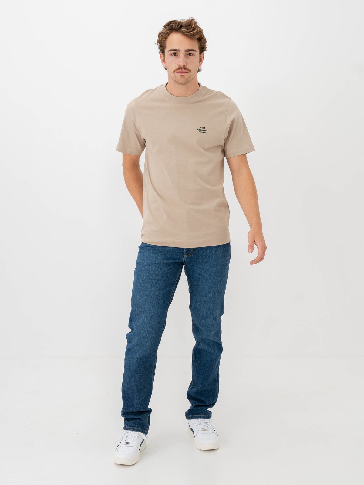 Mads Nørgaard Cotton Jersey Frode Logo Tee Trench Coat