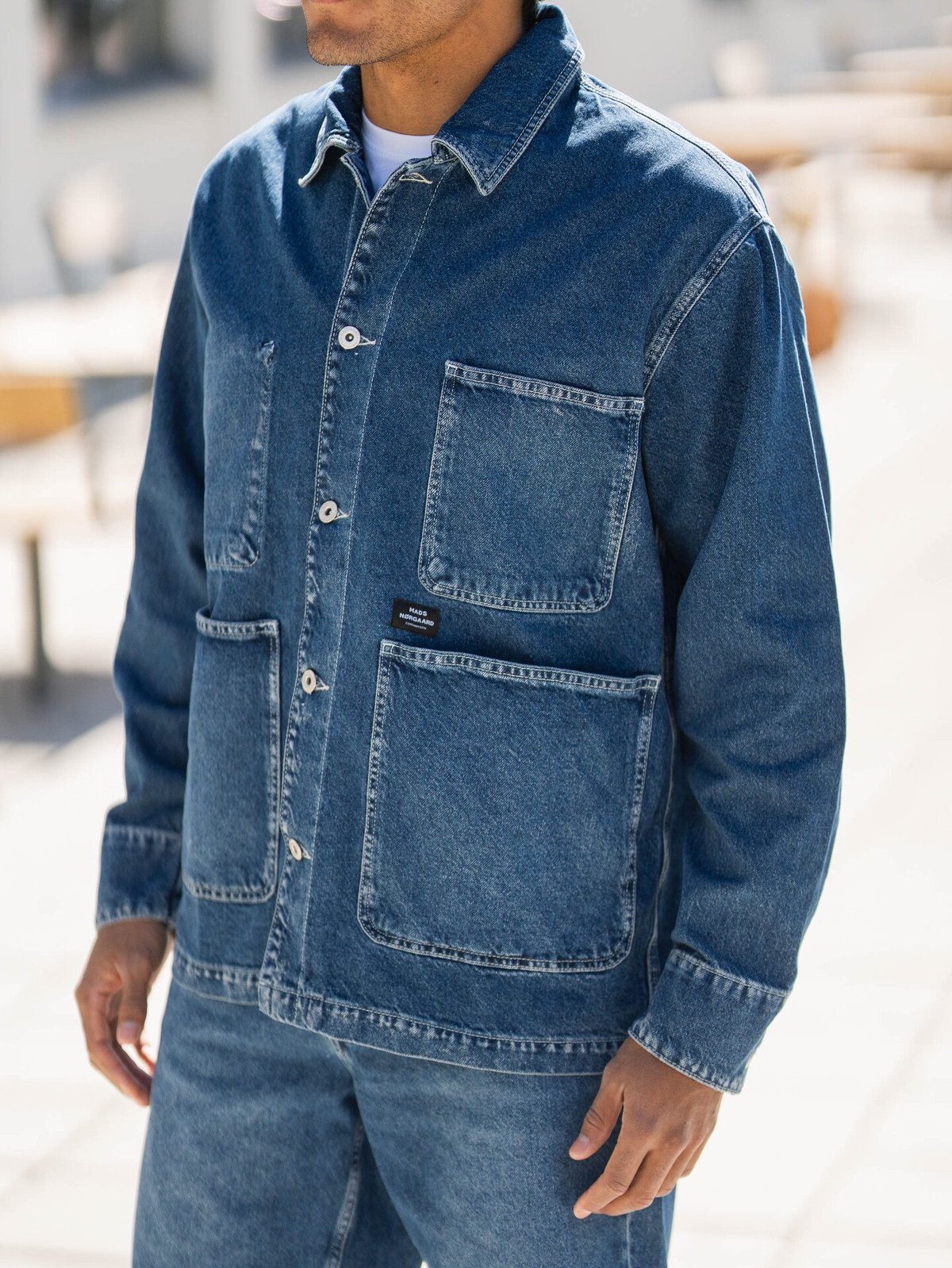 Mads Nørgaard Texas Chore Jacket Blue Wash