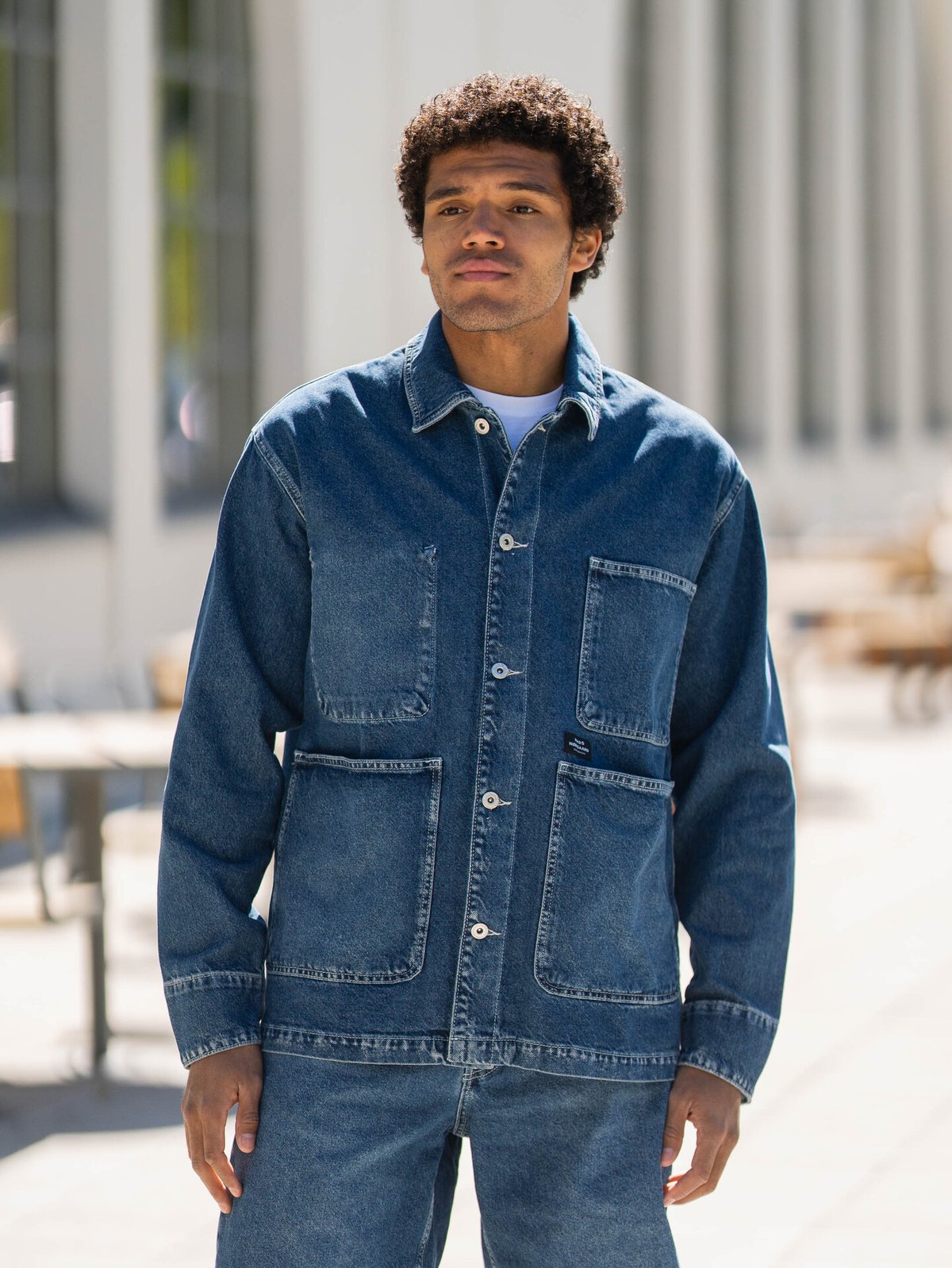 Mads Nørgaard Texas Chore Jacket Blue Wash