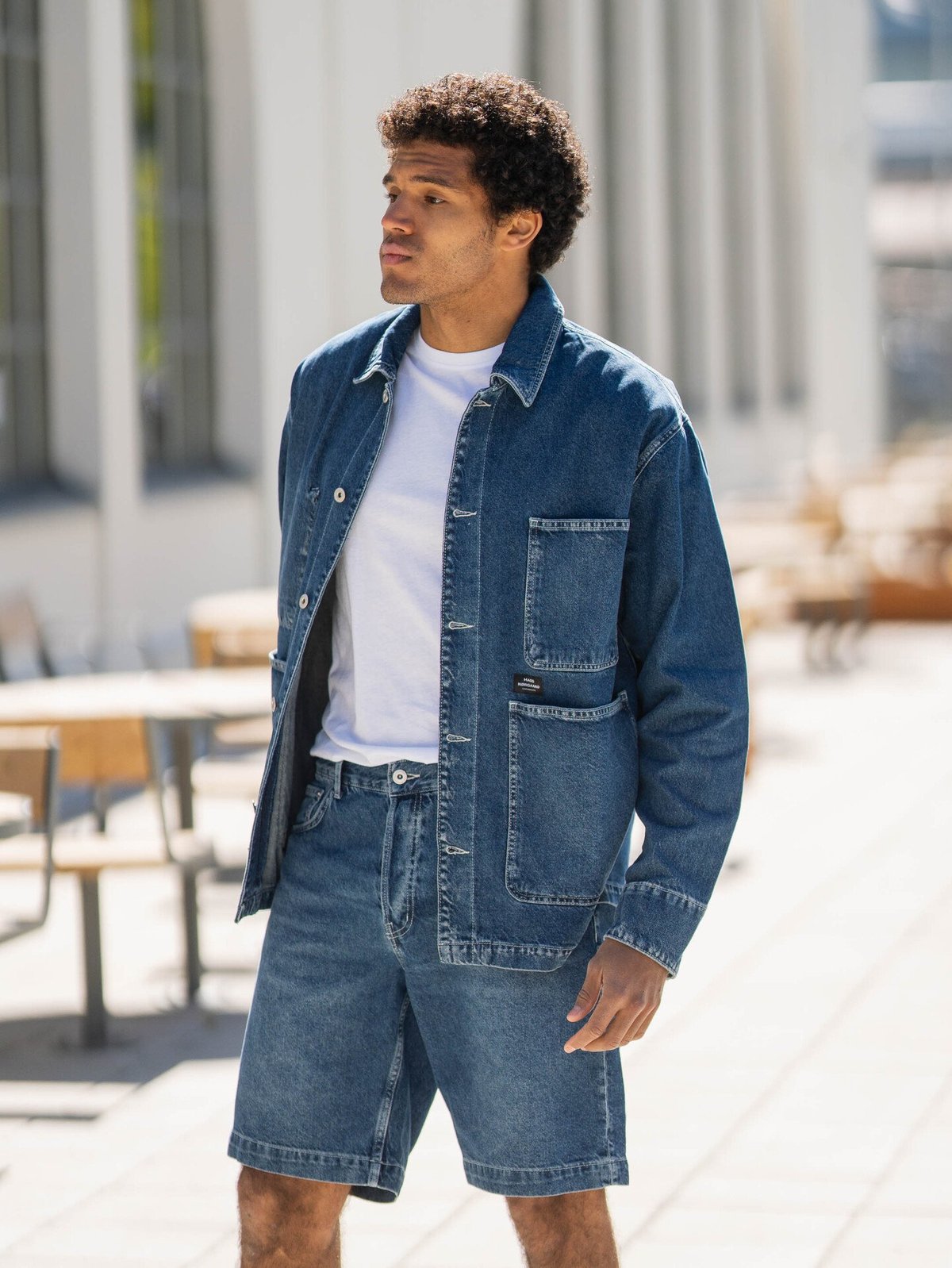 Mads Nørgaard Texas Chore Jacket Blue Wash