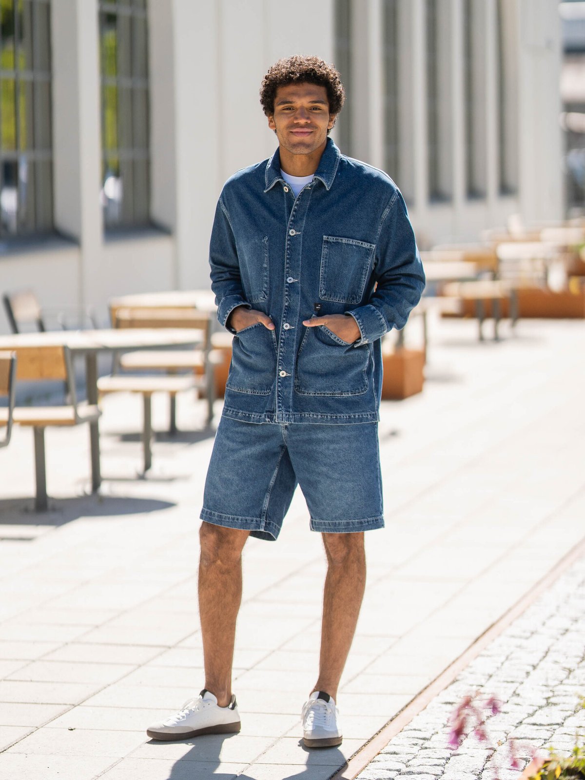 Mads Nørgaard Texas Chore Jacket Blue Wash