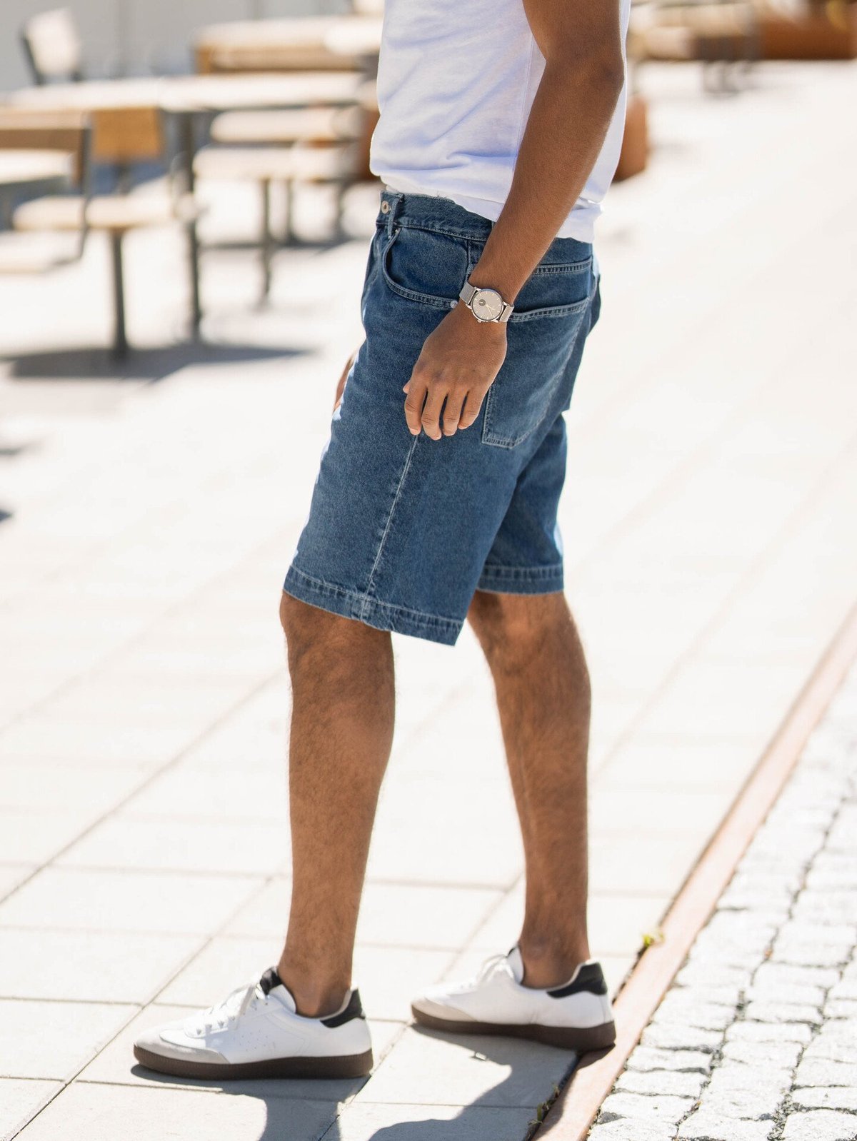 Mads Nørgaard Texas Coen Shorts Blue Wash