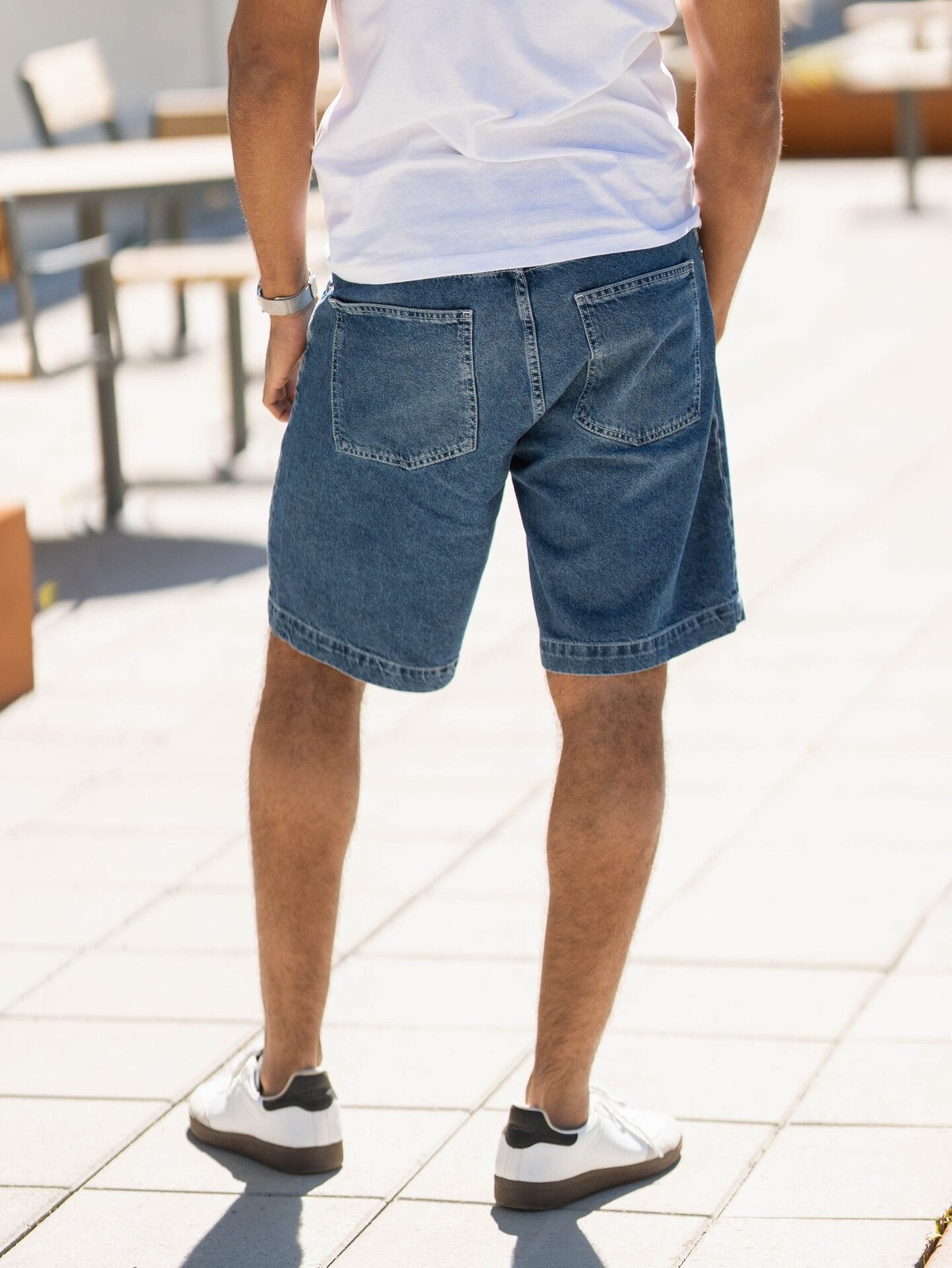 Mads Nørgaard Texas Coen Shorts Blue Wash