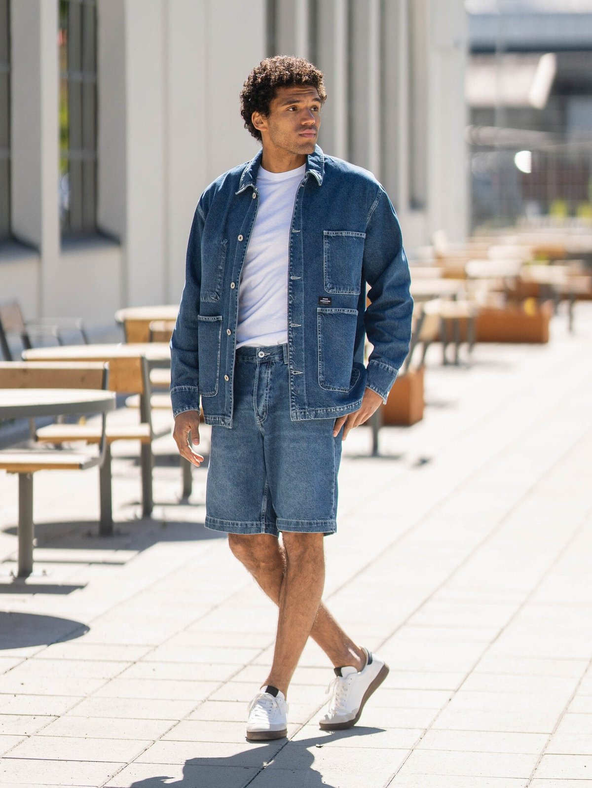 Mads Nørgaard Texas Coen Shorts Blue Wash