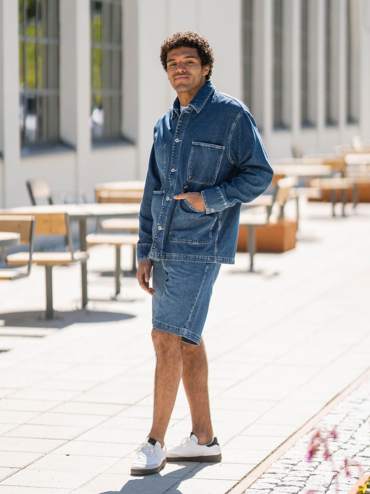 Mads Nørgaard Texas Coen Shorts Blue Wash