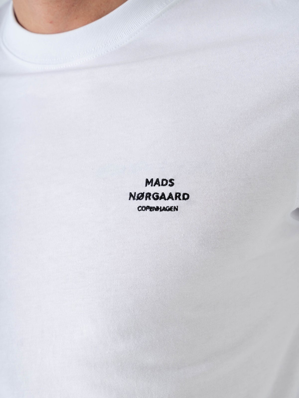 Mads Nørgaard Cotton Jersey Frode Logo Tee FAV White