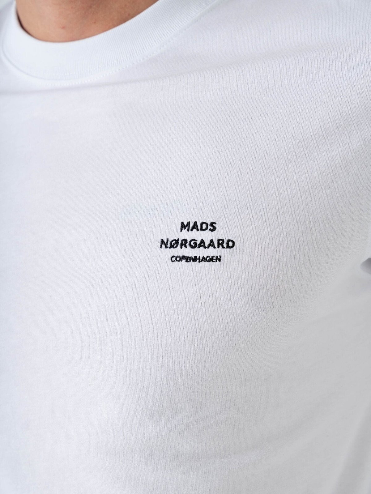 Mads Nørgaard Cotton Jersey Frode Logo Tee FAV White