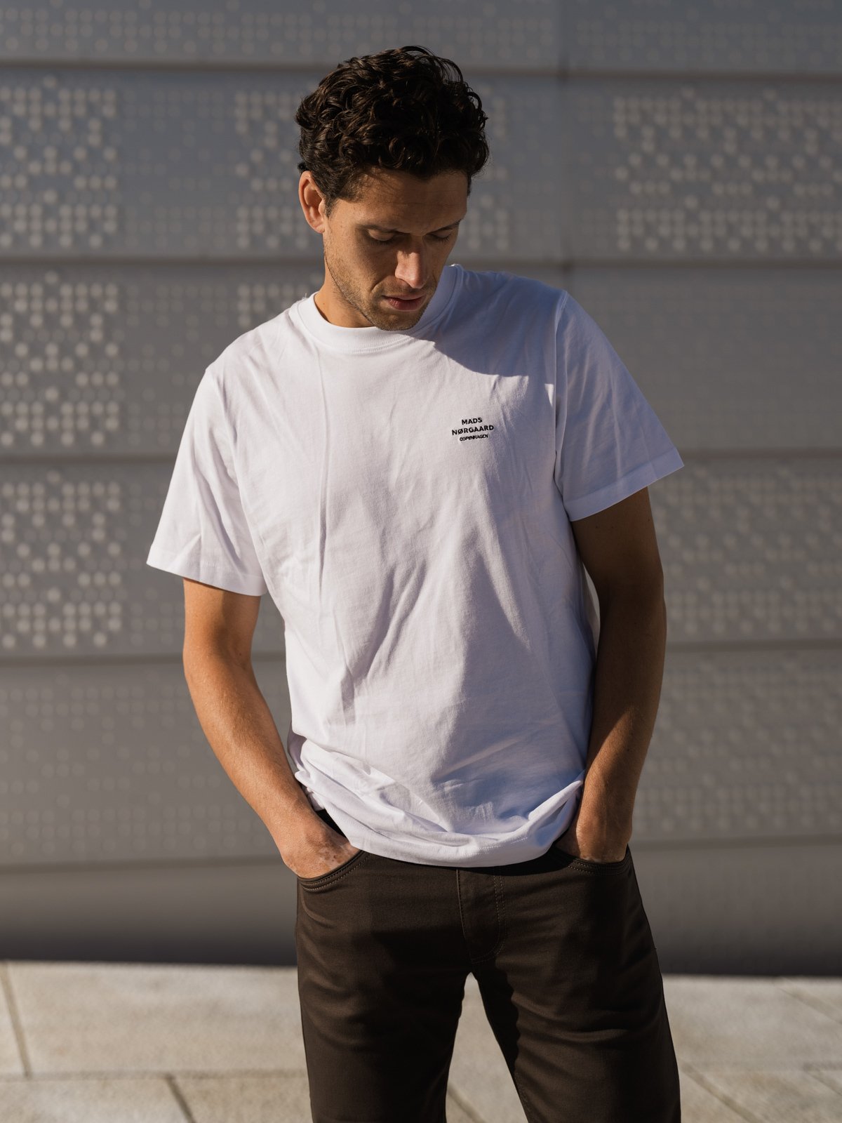 Mads Nørgaard Cotton Jersey Frode Logo Tee FAV White