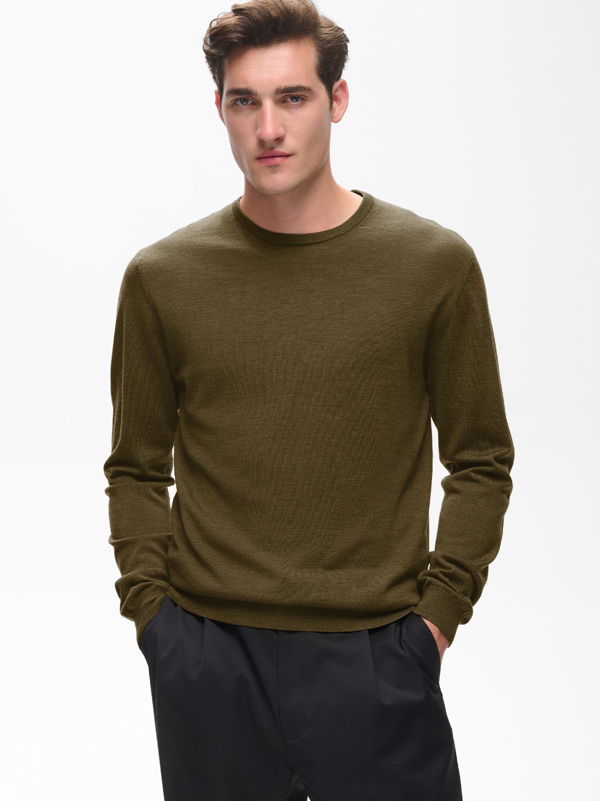 Matinique Grate Wool Pullover Sepia Melange